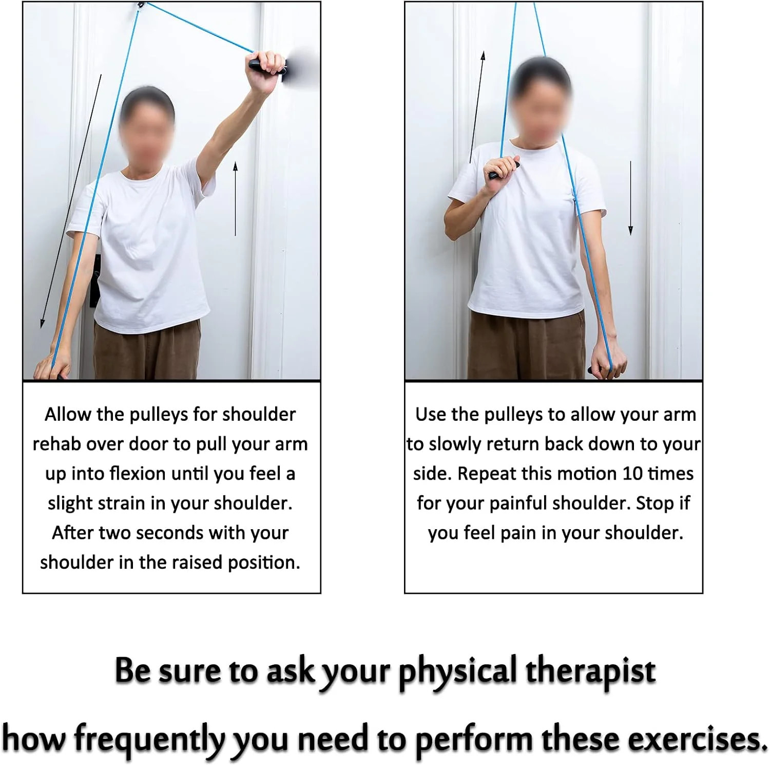 Shoulder Pulley Over The Door Physical Therapy System, Exercise Pulley, Alleviat