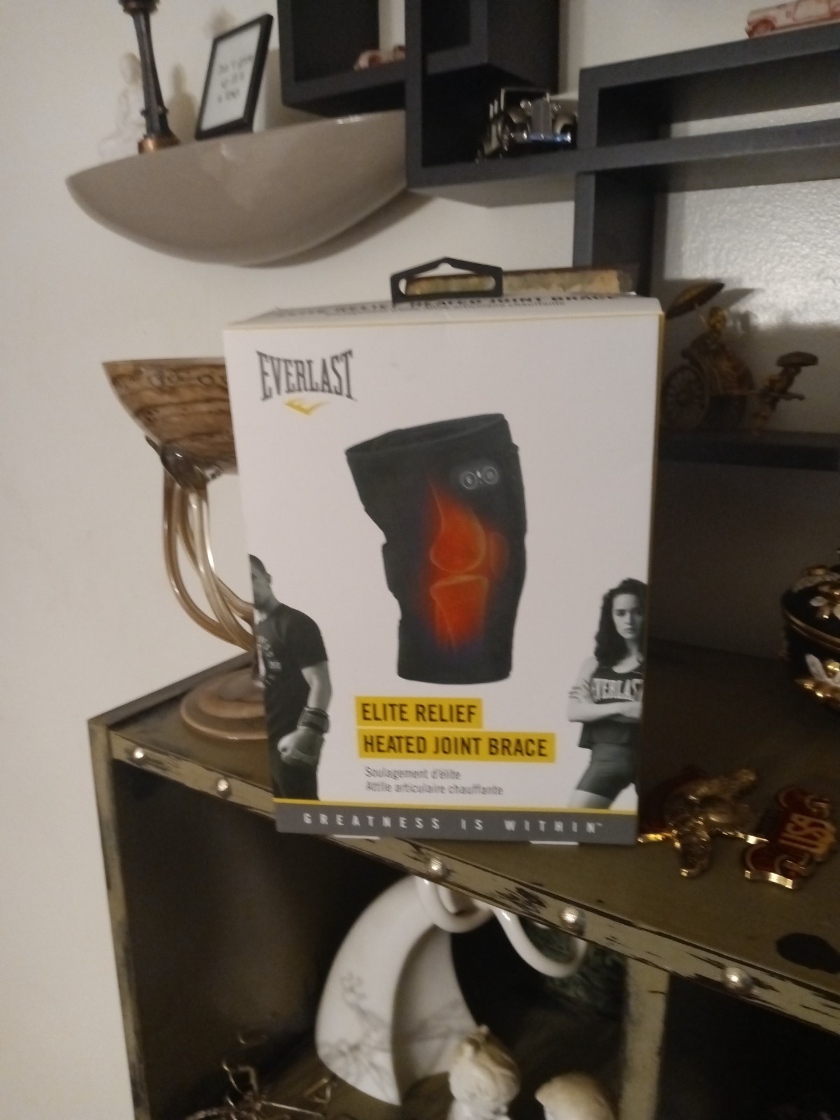 Everlast Elite Relief Heated Joint Brace Support, Heat Massage Therapy