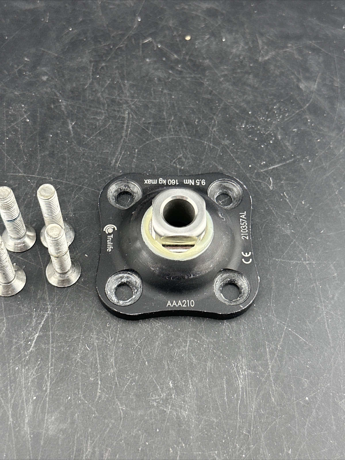 TruLife Black Prosthetic 4 Hole Plate Adapter Component. W/screws