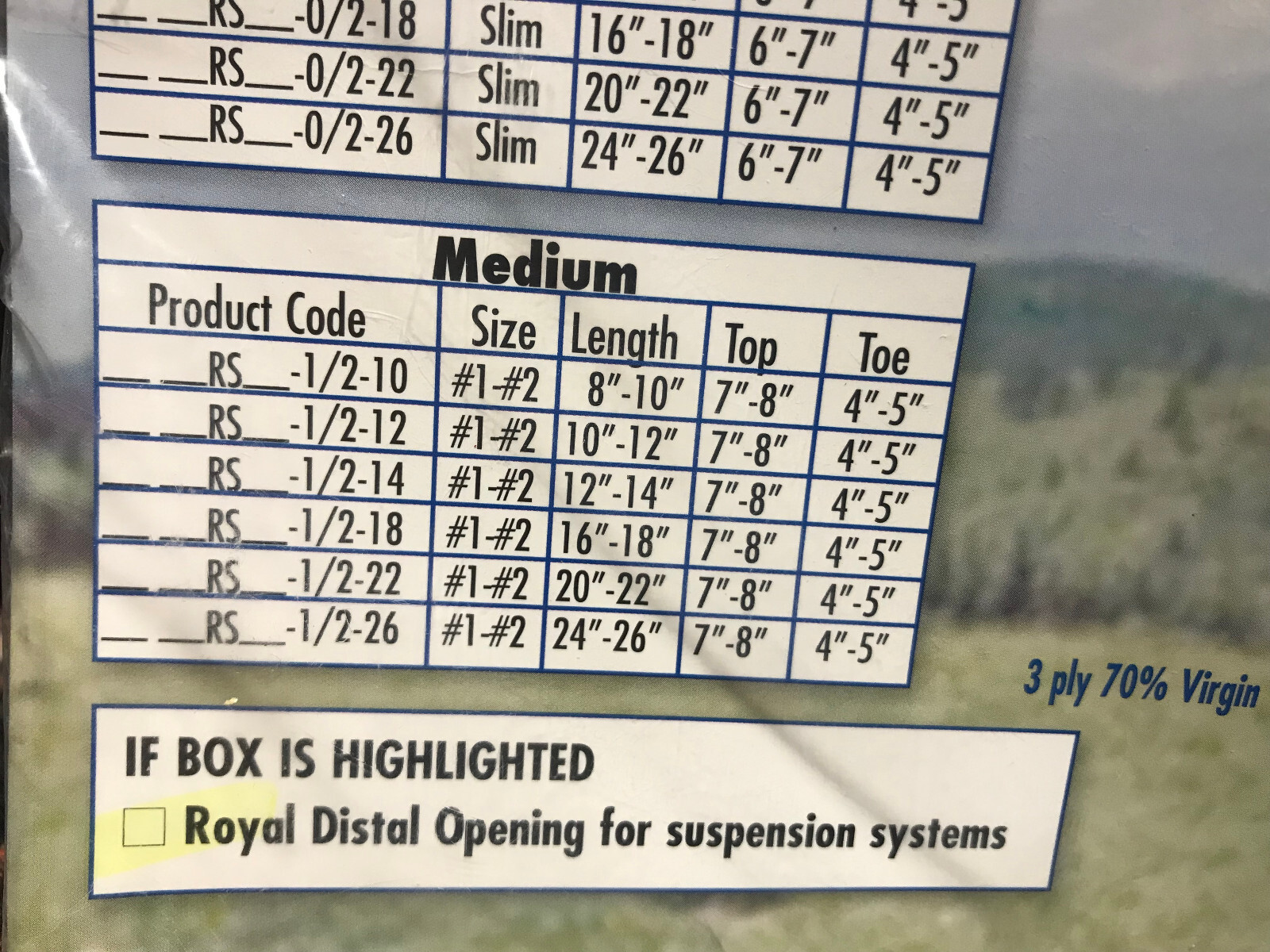 ONE NEW Virgin Wool Prosthetic Sock Size Large The Royal Stretch 10 x 9 x 6 RK3