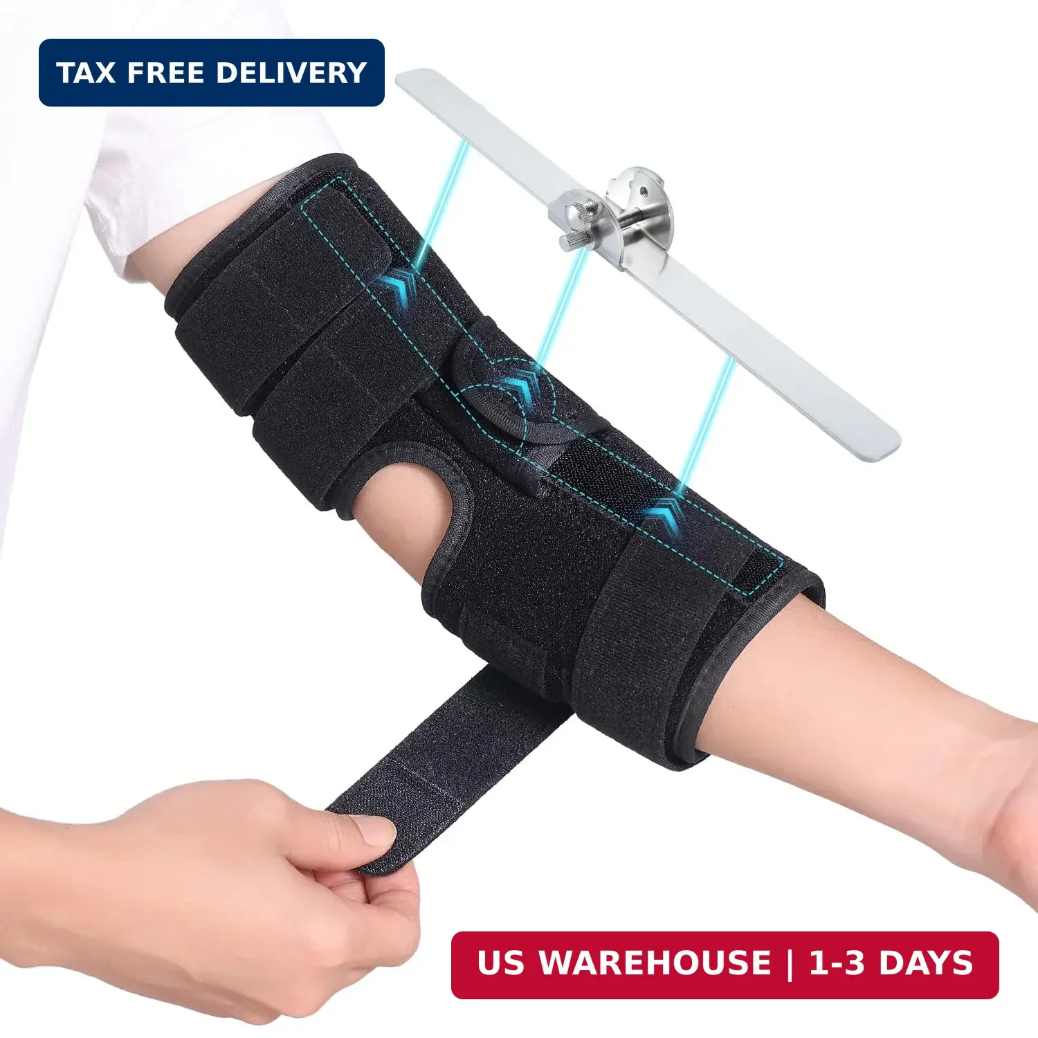 Cubital Tunnel Syndrome Elbow Brace, Ulnar Nerve Entrapment Splint, Elbow Immobi