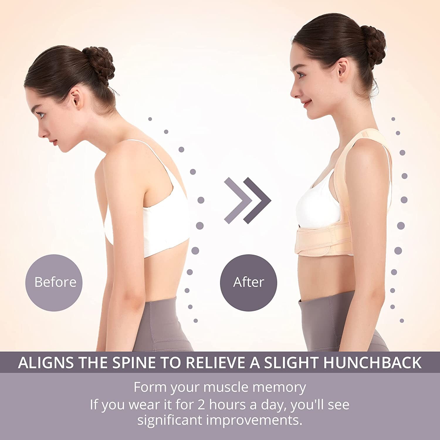 Adjustable Back Posture Corrector Back, Shoulder and Spine Pain Relief S/M