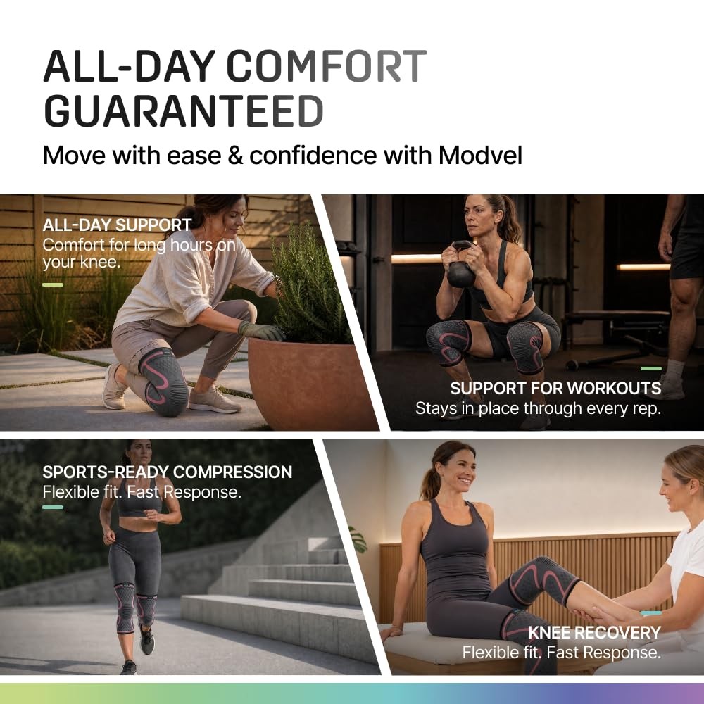 Modvel Knee Brace Pink Medium Set A 2 Pack