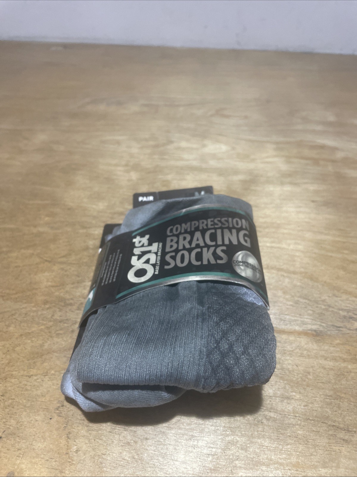 OS1st FS4 Compression Socks – Grey, Size Medium
