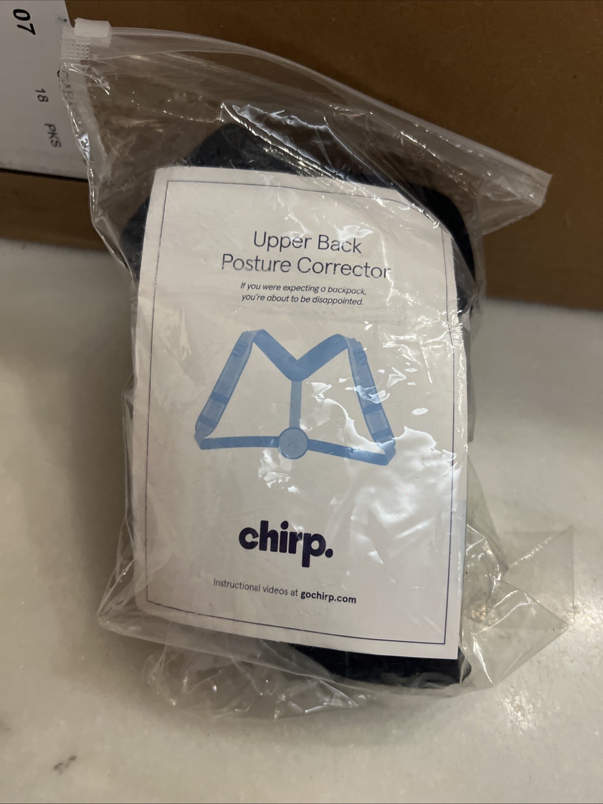 Chirp Upper Back Posture Corrector Unisex Adjustable Men Women Black White