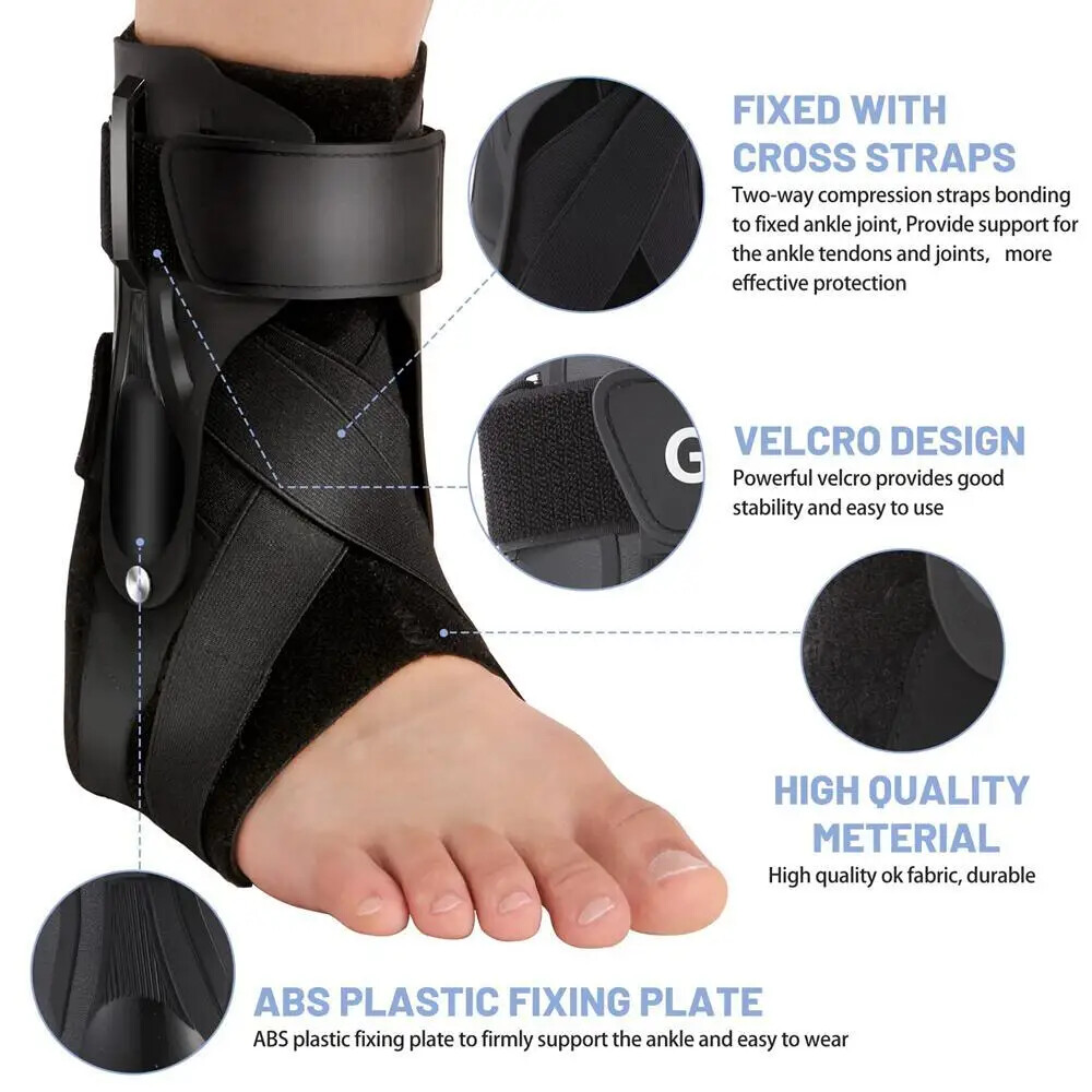 Medical Ankle Brace Support Compression Splint Stabilizer Pain Relief Foot Strap