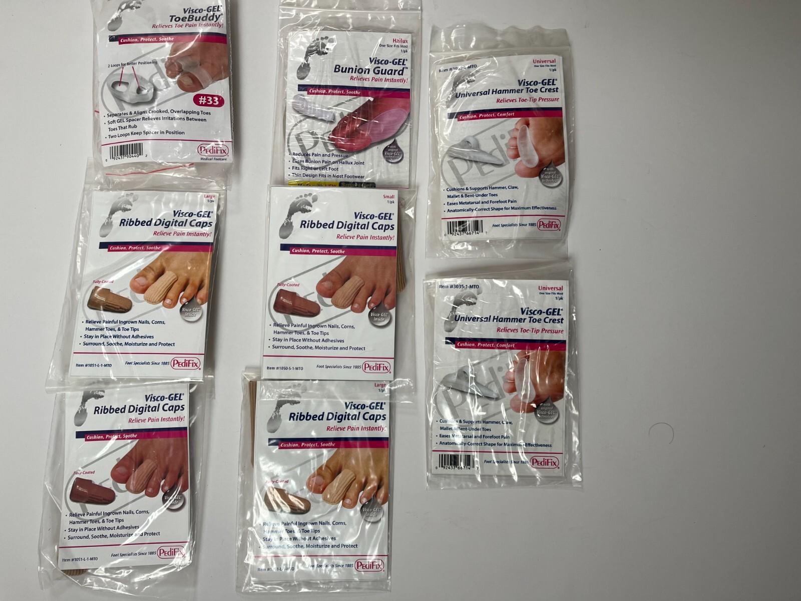 Visco-GEL Toe Spacers Multiple lot. Hammer Toe cushion Bunion Guard