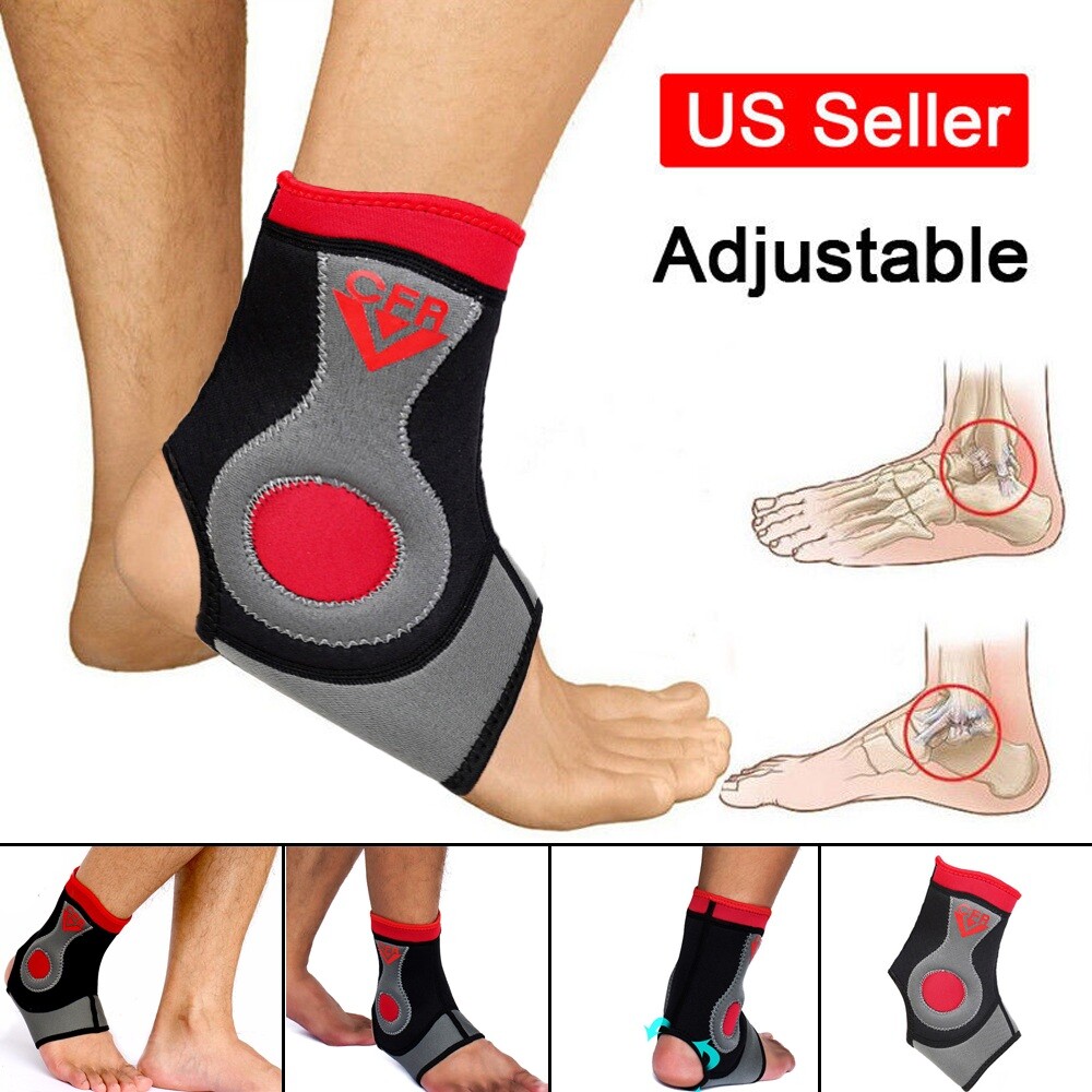 Ankle Support Brace Compression Sleeve Foot Pain Relief MMA Jogging Neoprene DSM