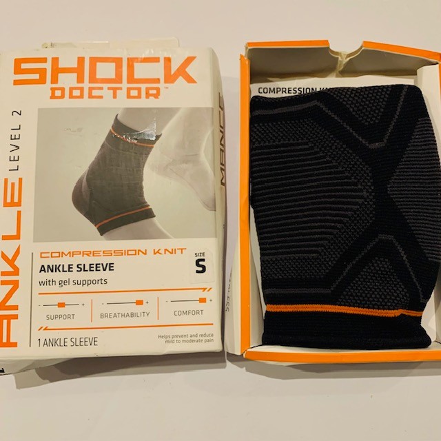 Shock Doctor Compression Knit Ankle Sleeve Gel Supports Size Small Open Box