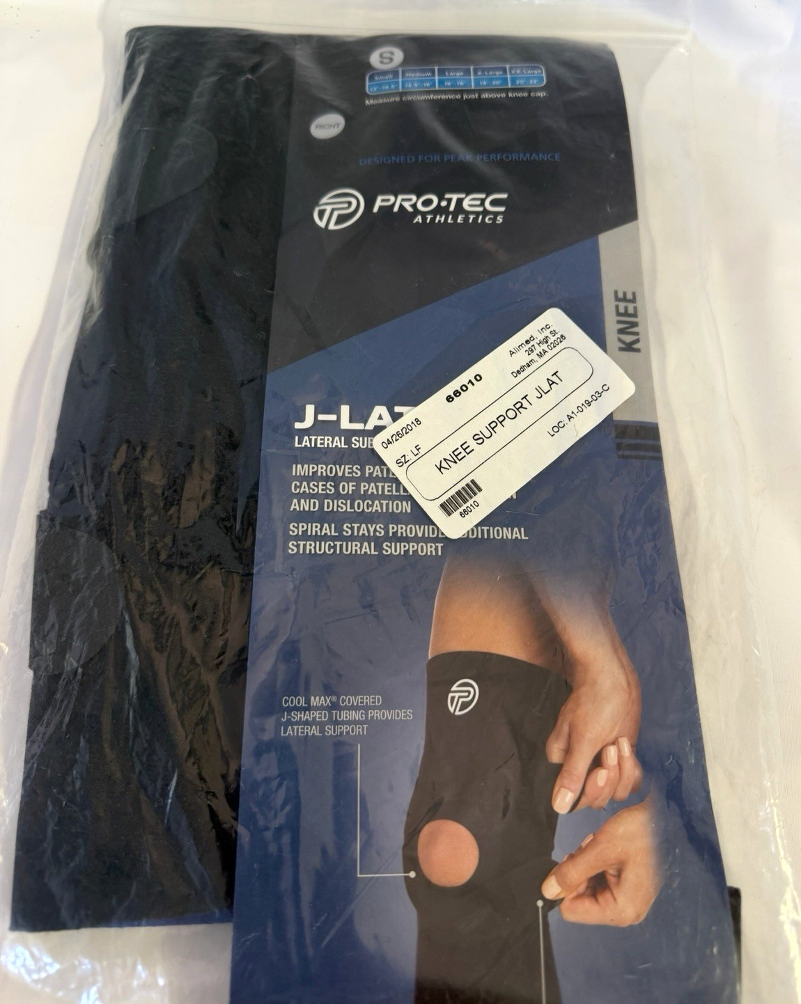 Pro-Tec Athletics J-LAT Knee Support Brace Patellar Subluxation Right Small S