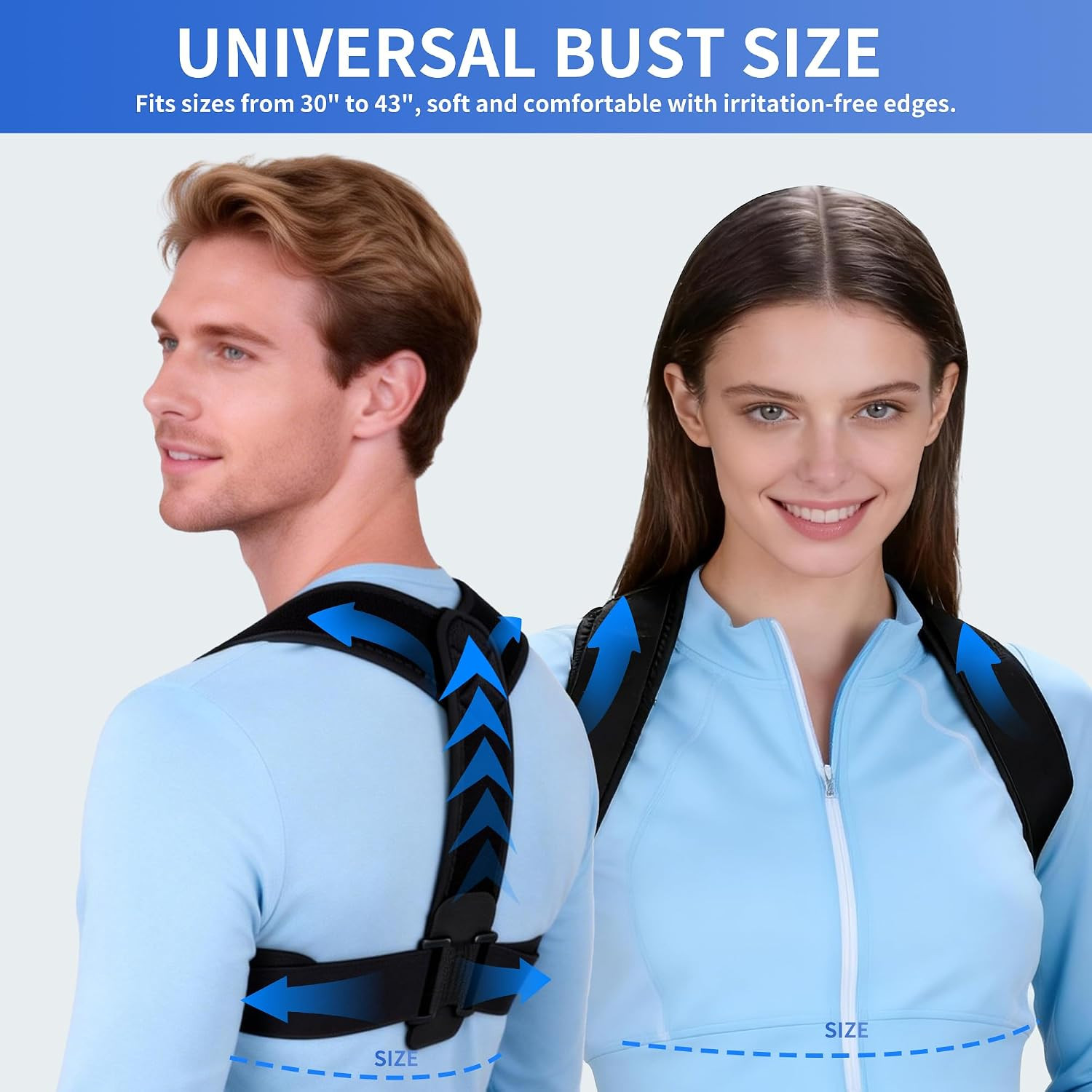 Posture Corrector for Men Women Adjustable Back Shoulder Neck Support Brace