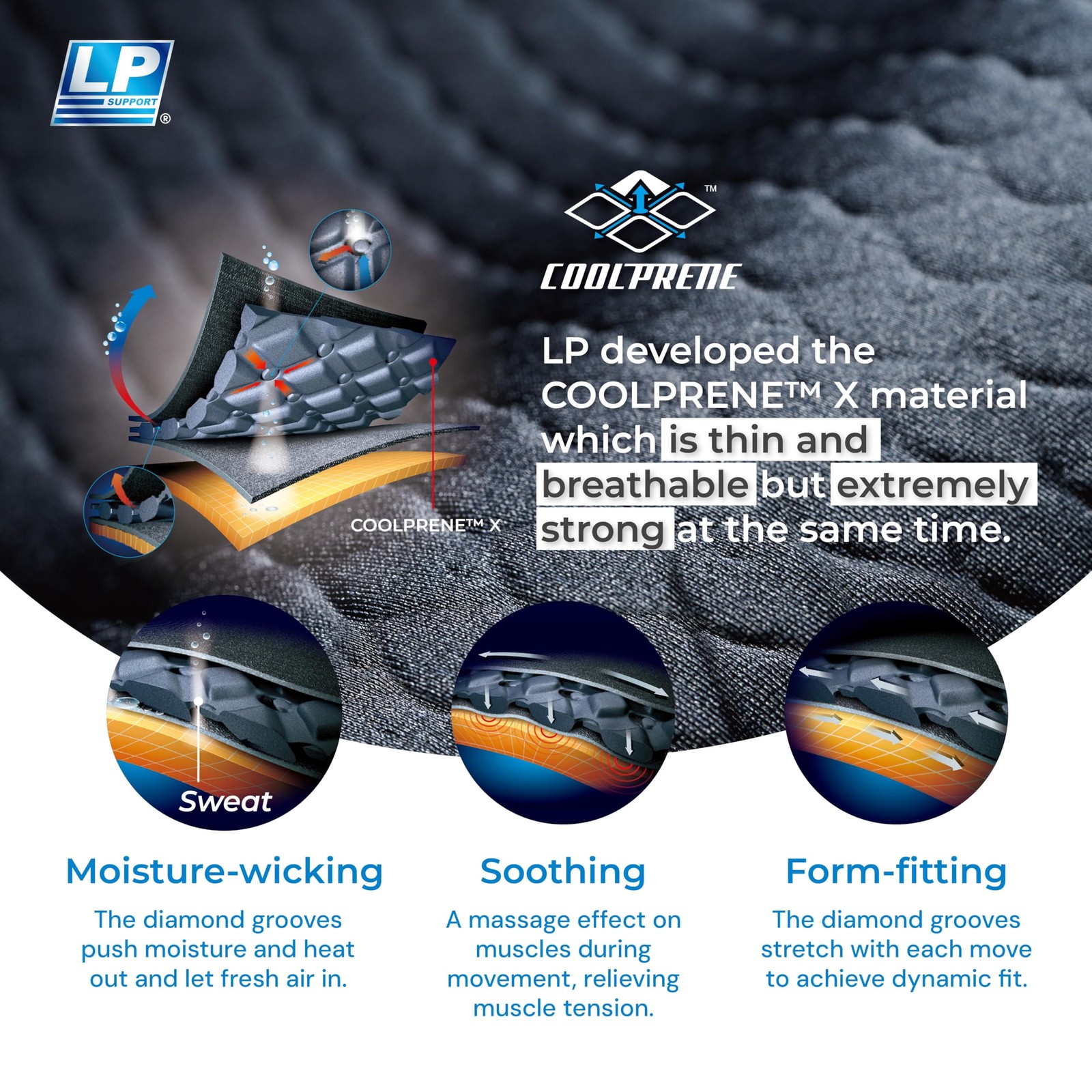 LP 788CA Adjustable Knee Brace Open Patella Support X-Large 1pcs