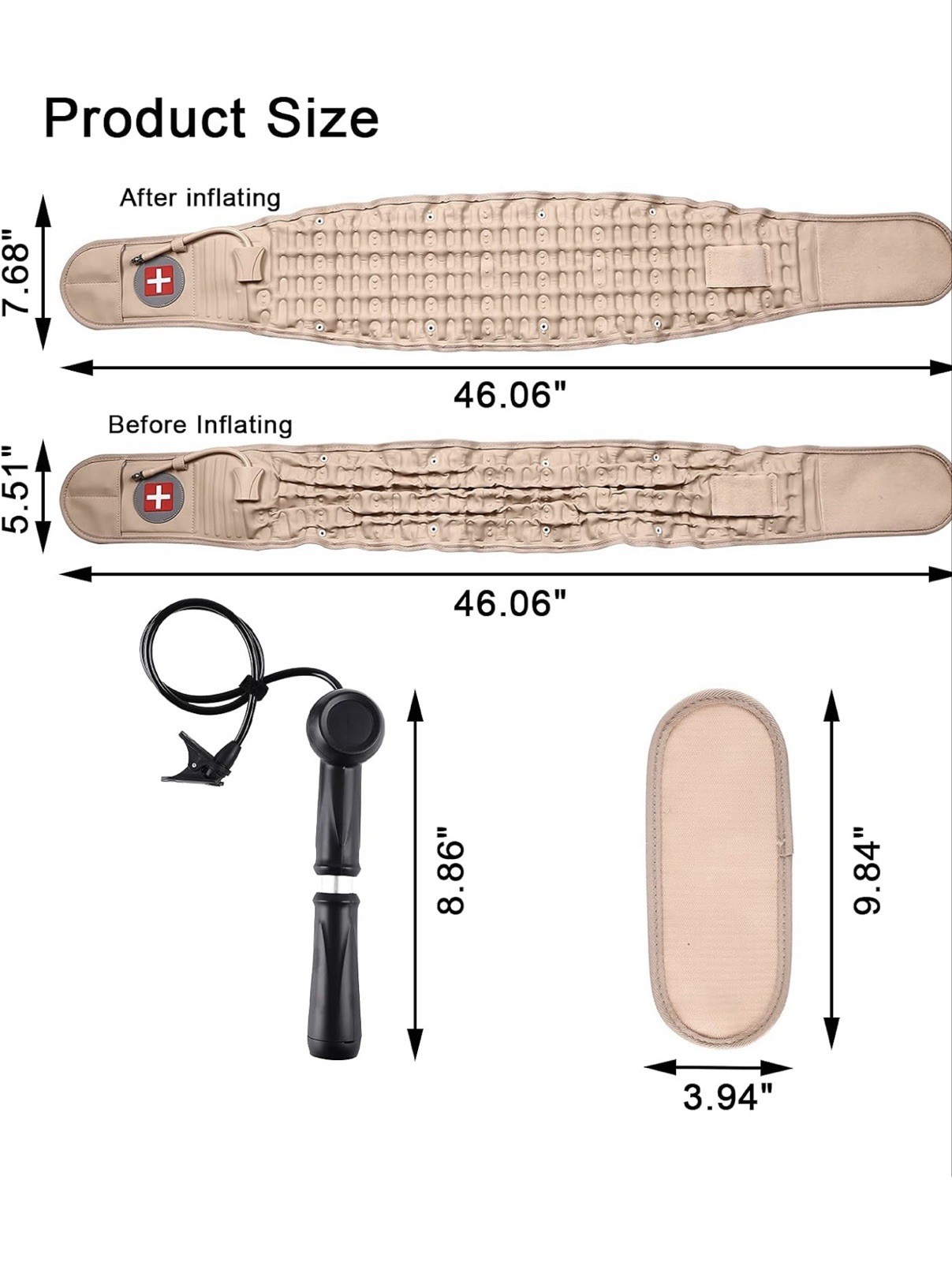 Decompression Back Belt for Lower Back Pain Relief | Lumbar Traction 29-49”