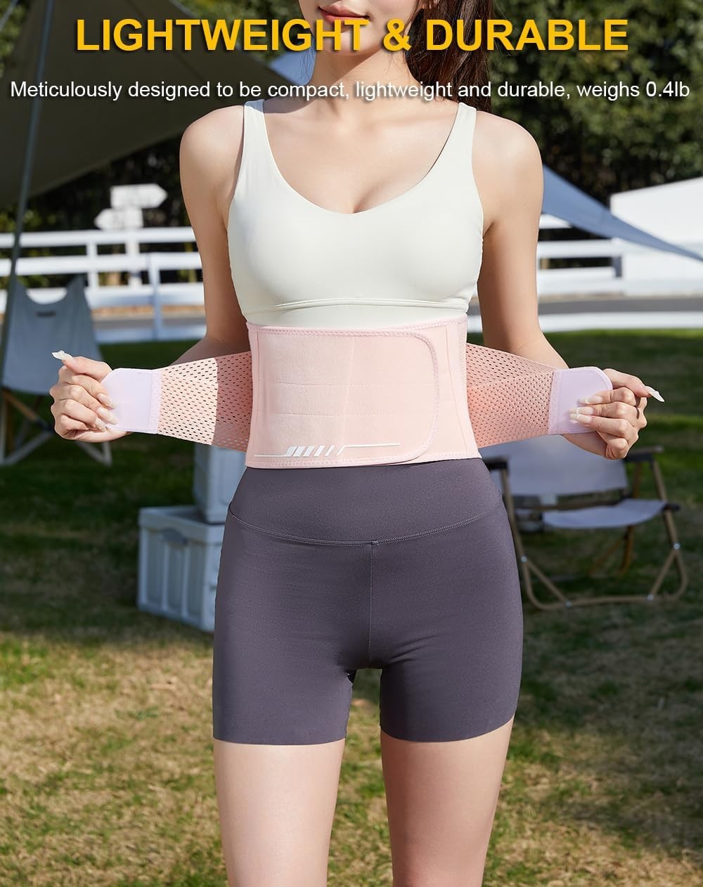 Lightweight Back Brace for Lower Back Pain Women Men, Lumbar Support Waist Su…