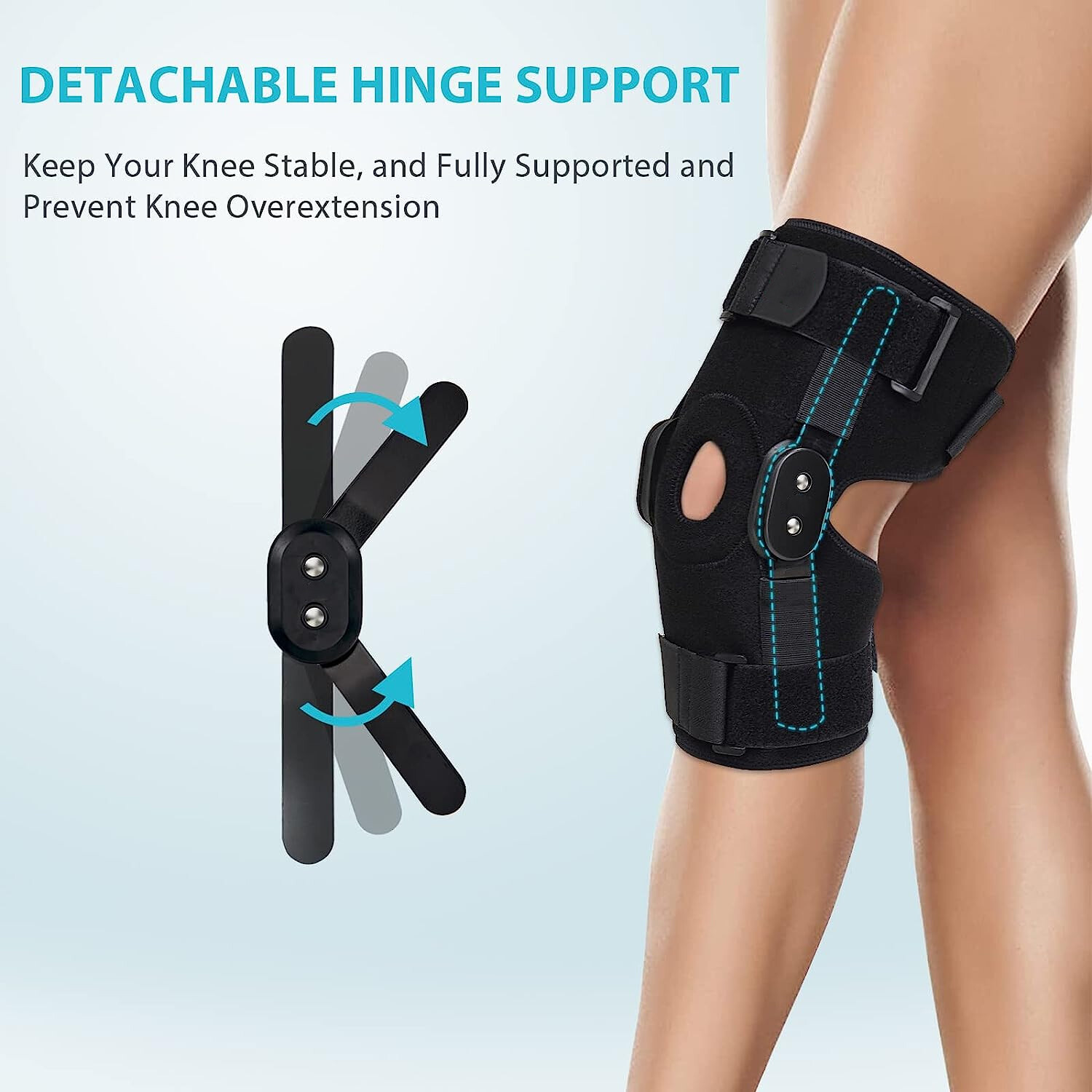 Hinged Knee Brace for Meniscus Tear: Adjustable Support For Pain Relief Sports