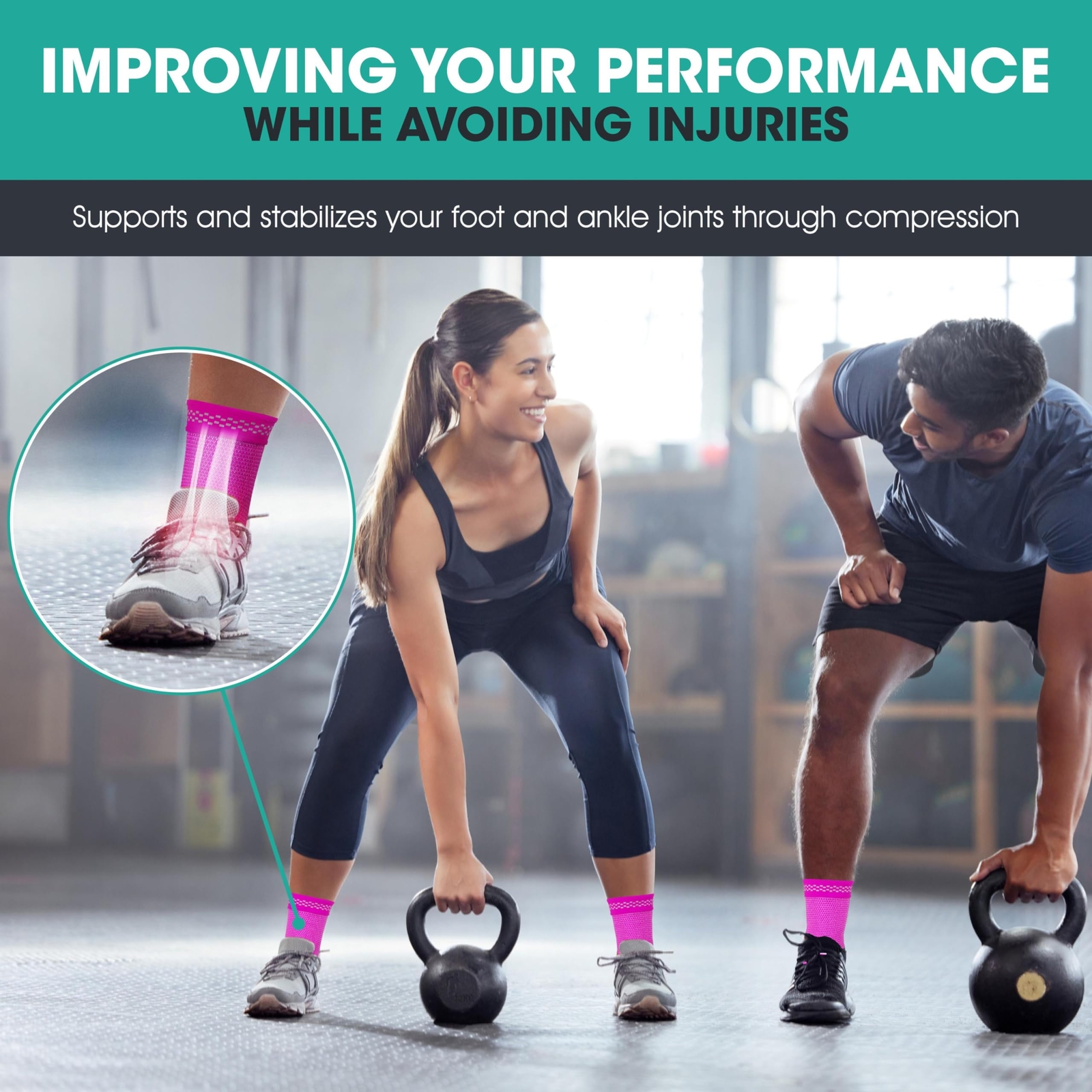 2 Pack Ankle Brace Compression Sleeve | Injury Recovery, Joint Pain and More …