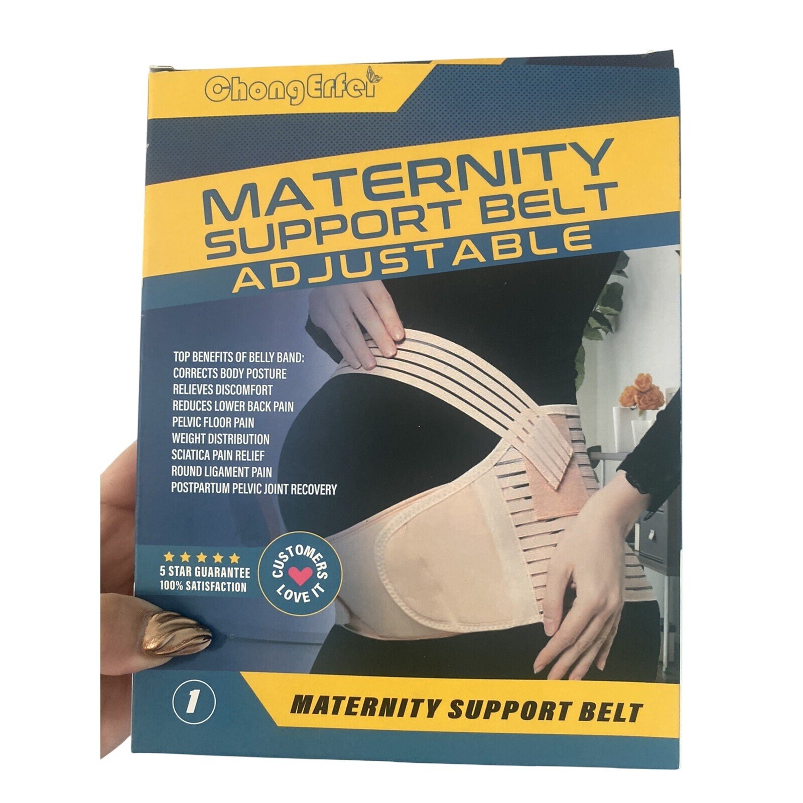 ChongErfei Adjustable Maternity Support Belt Belly Band New Pregnancy Relief