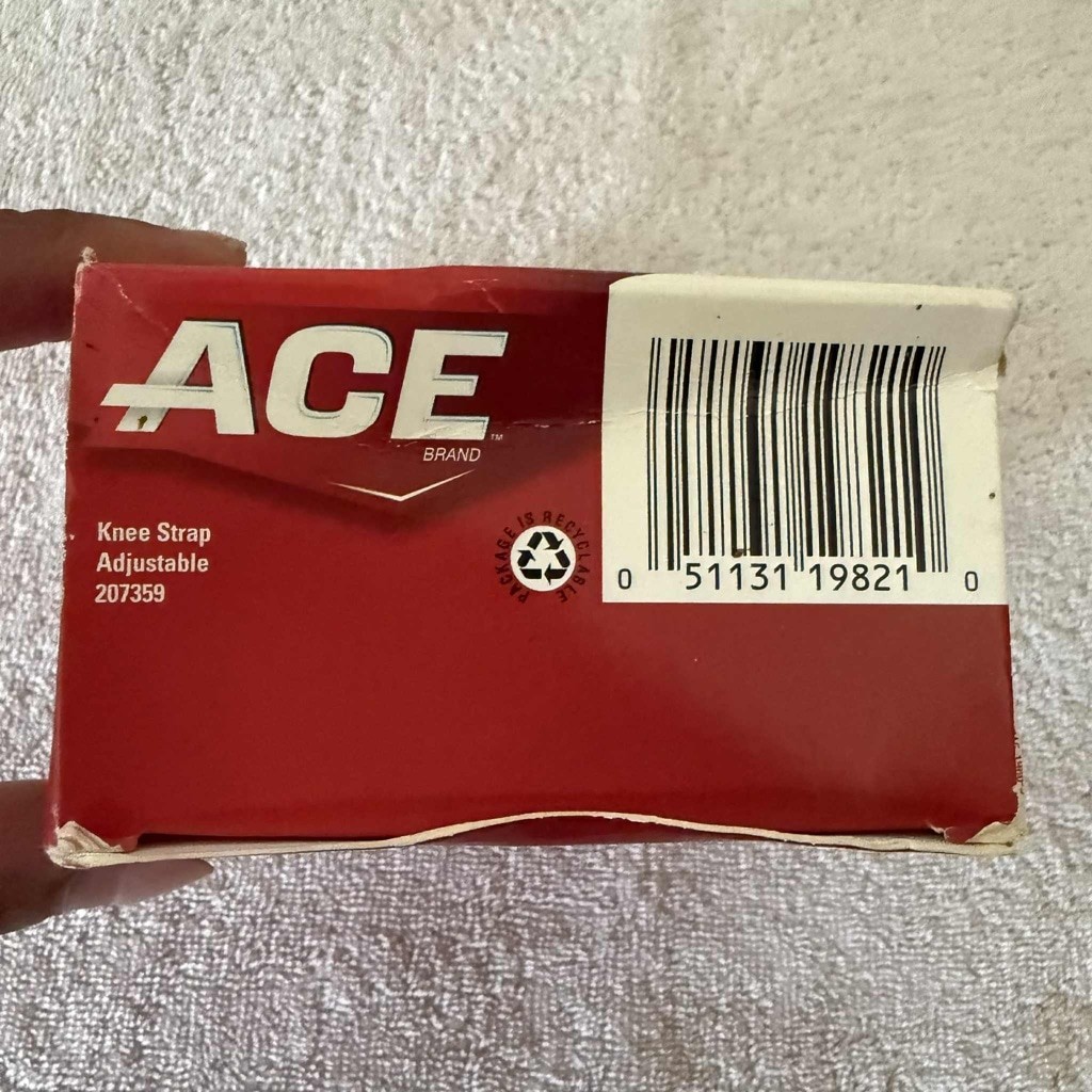 ACE Black & Red Adjustable Knee Strap & Finger Supports One Size