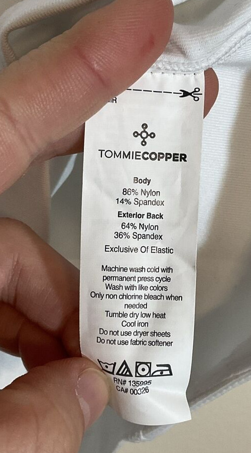 Tommie Copper Men’s M Lower Back Brace Pain Support Shirt Pro Fit Lumbar Spine