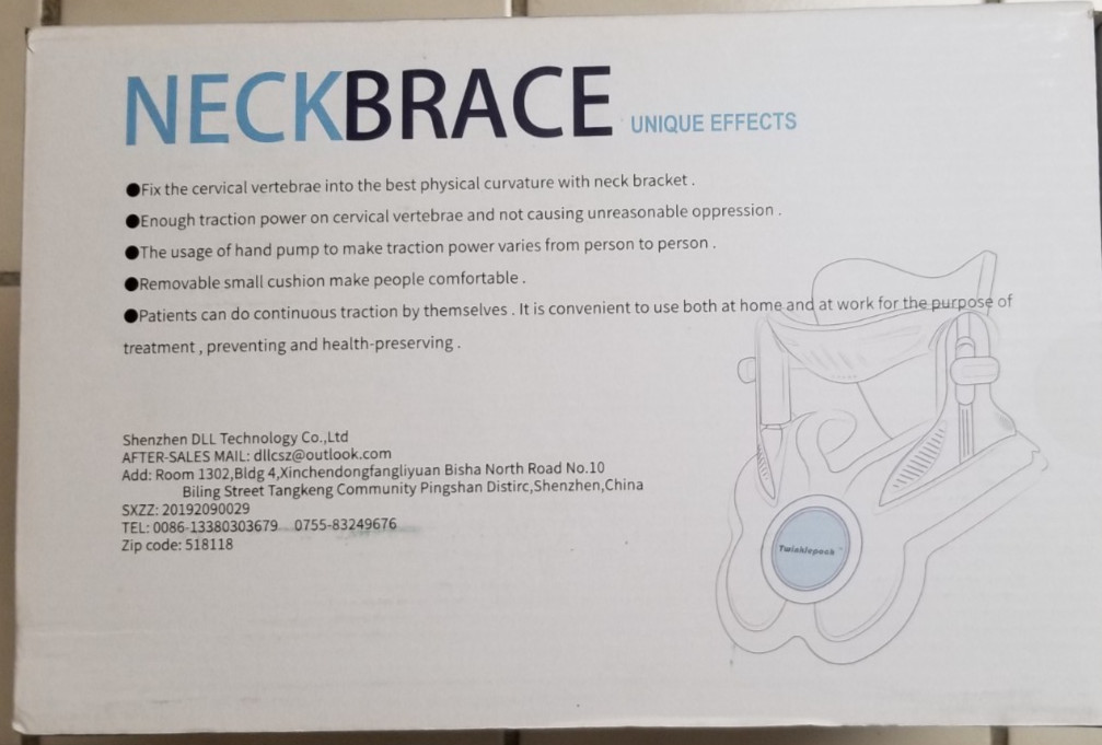 Neck Brace Twinklepoch Cervical Traction Device Brace Adjustable HandPump JQAH-8