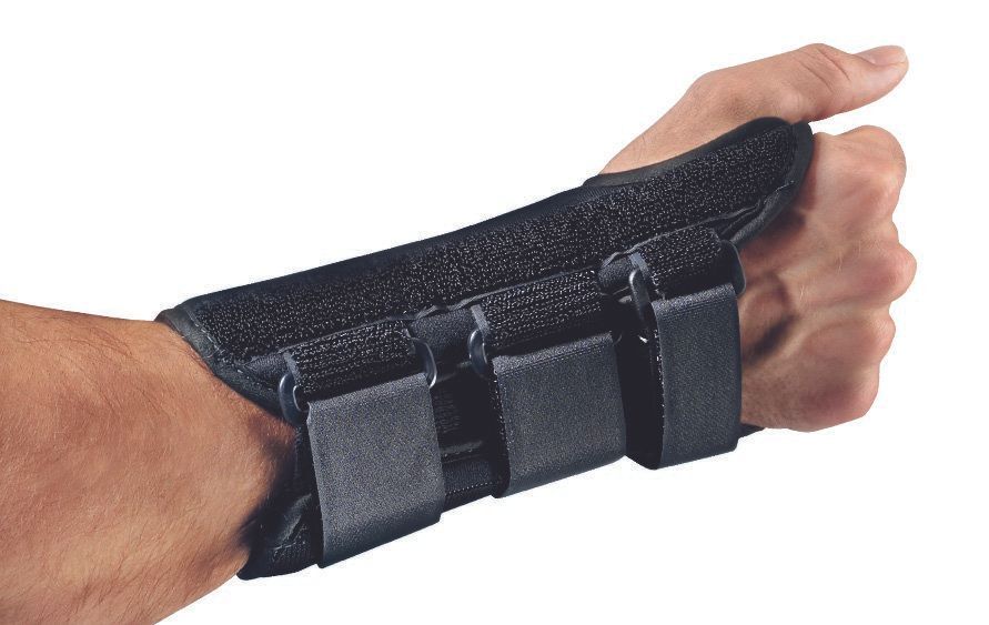 Wrist Splint ProCare ComfortForm Palmar Stay, Aluminum/Foam/Lycra, Black, Right