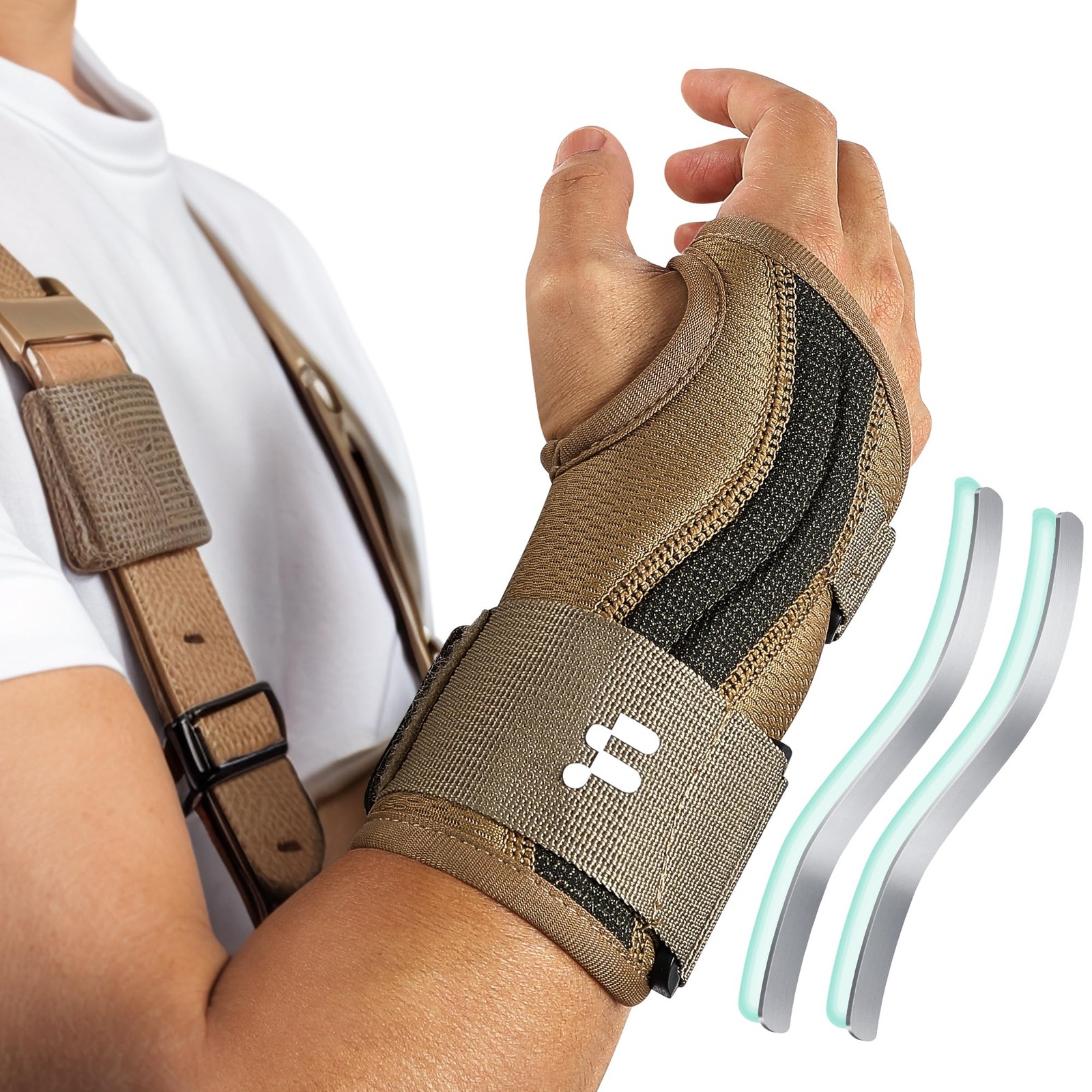 Carpal Tunnel Wrist Brace For Work With Splint and Palm Cushion, Wrist Pain R…