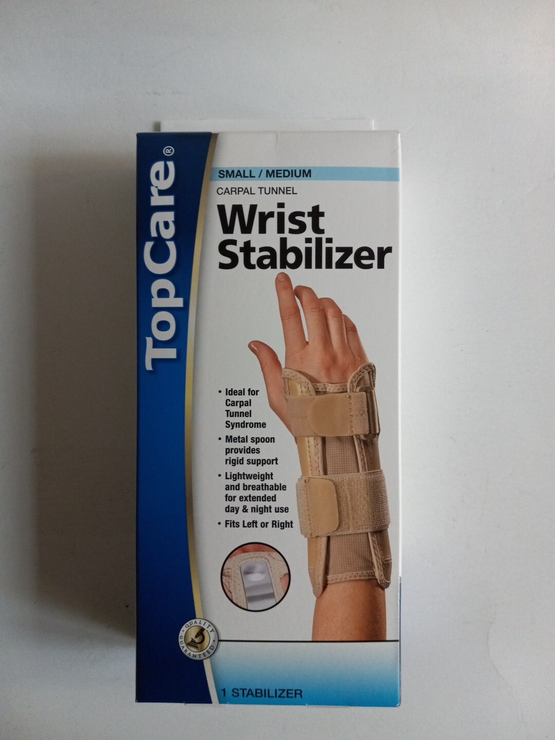 Wrist Stabilizer Carpal Tunnel Syndrome Lightweight Rt or Lt Metal Spoon Sm/Med