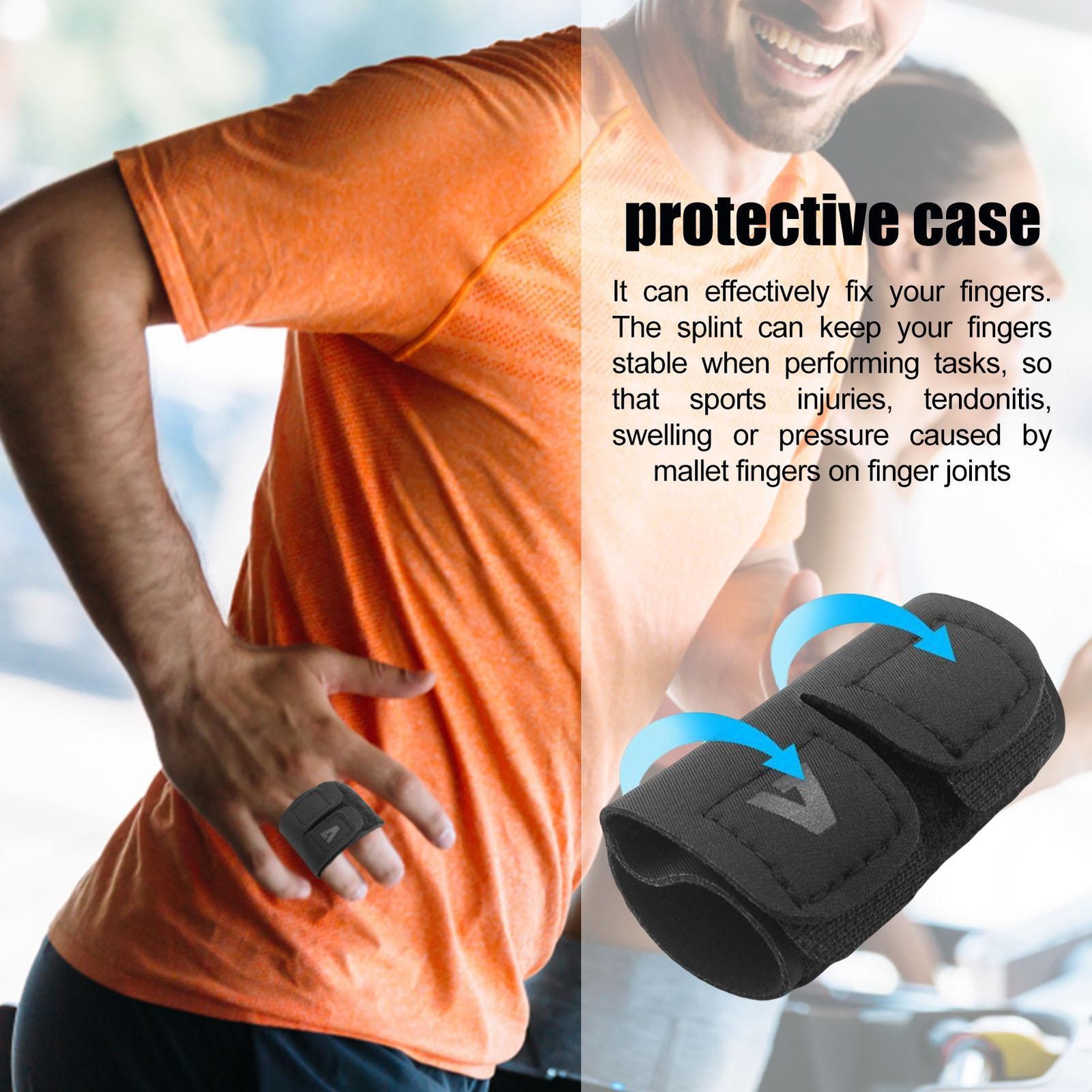 Finger Adjustable Trigger Splint Straightener Corrector Support Brace Protector
