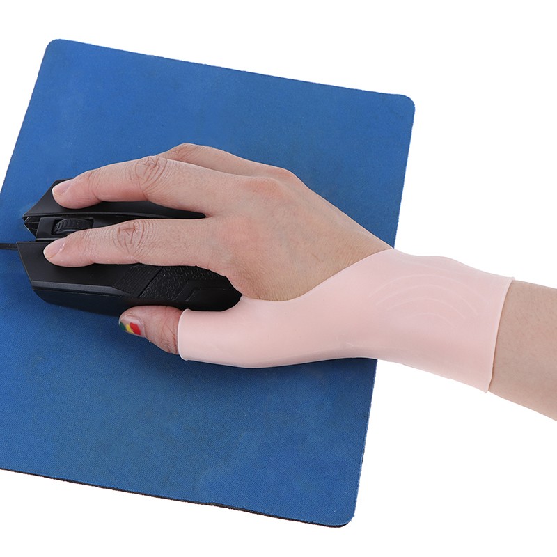 2PCS/1Pair Silicone Gel Wrist Thumb Support Gloves Arthritis Pressure Corre Jf