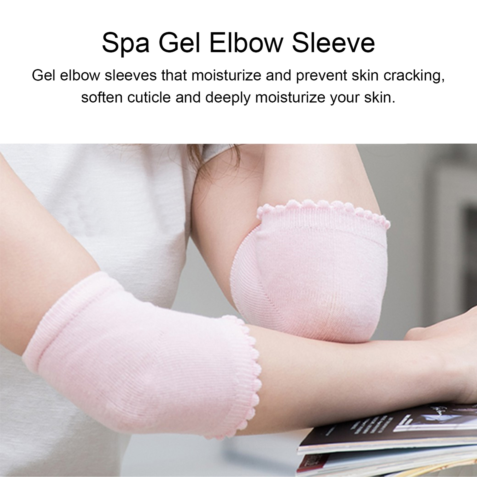 Spa Gel Elbow Sleeve Essential Oil Moisturizing Exfoliating Protection Cover