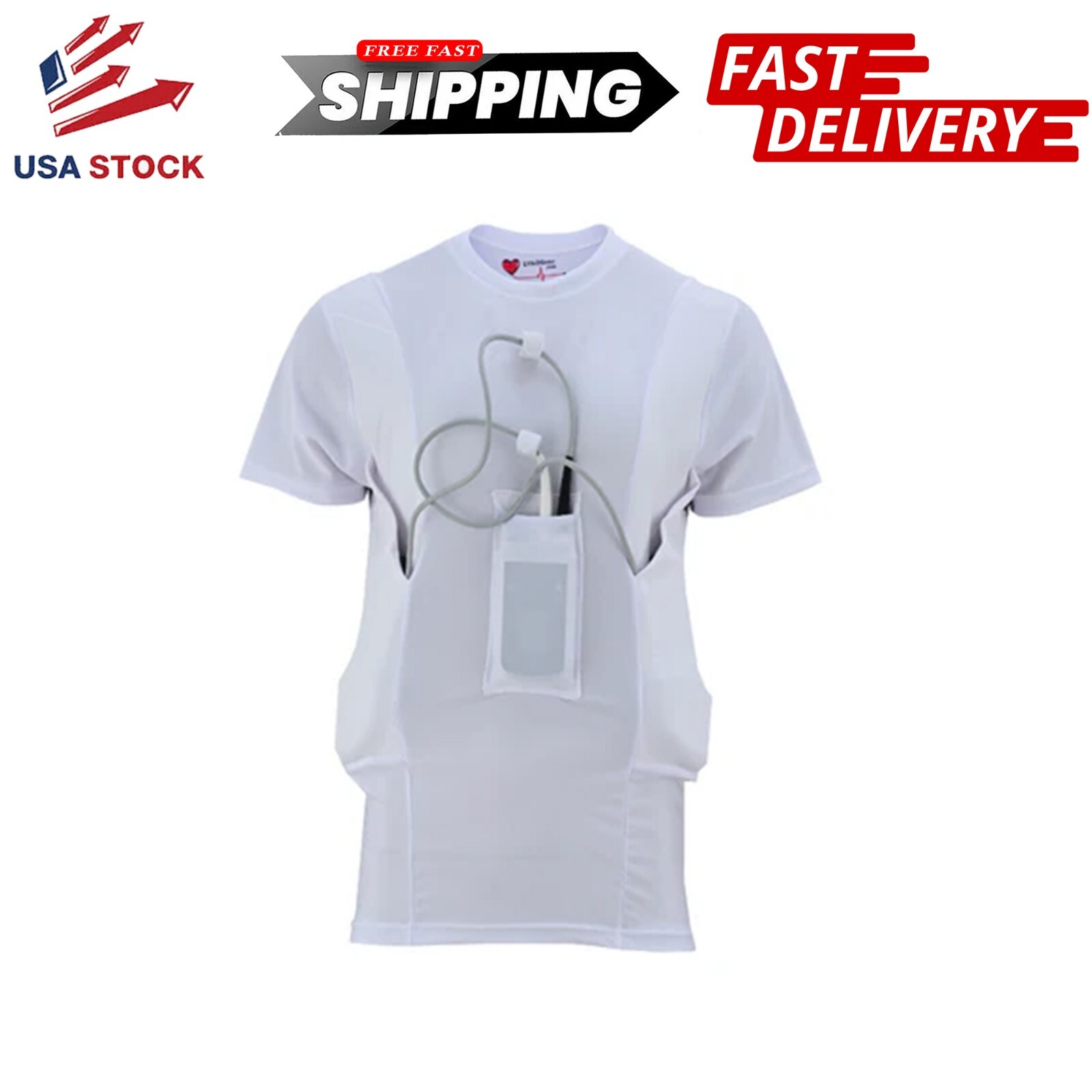 LVAD Women’s HeartMate Tank Top – White Comfortable LVAD Wear, S to 3XL