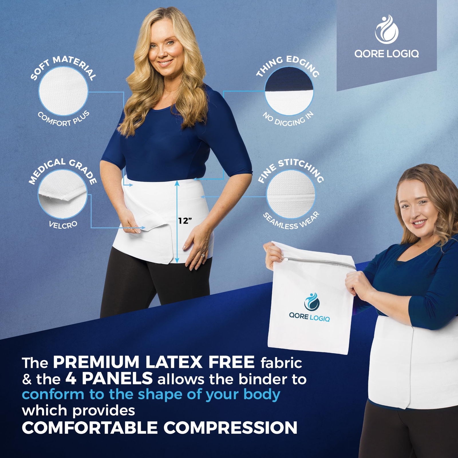 Plus Size Abdominal Binder Post Surgery Tummy Tuck Stomach Binder & Postpartu…