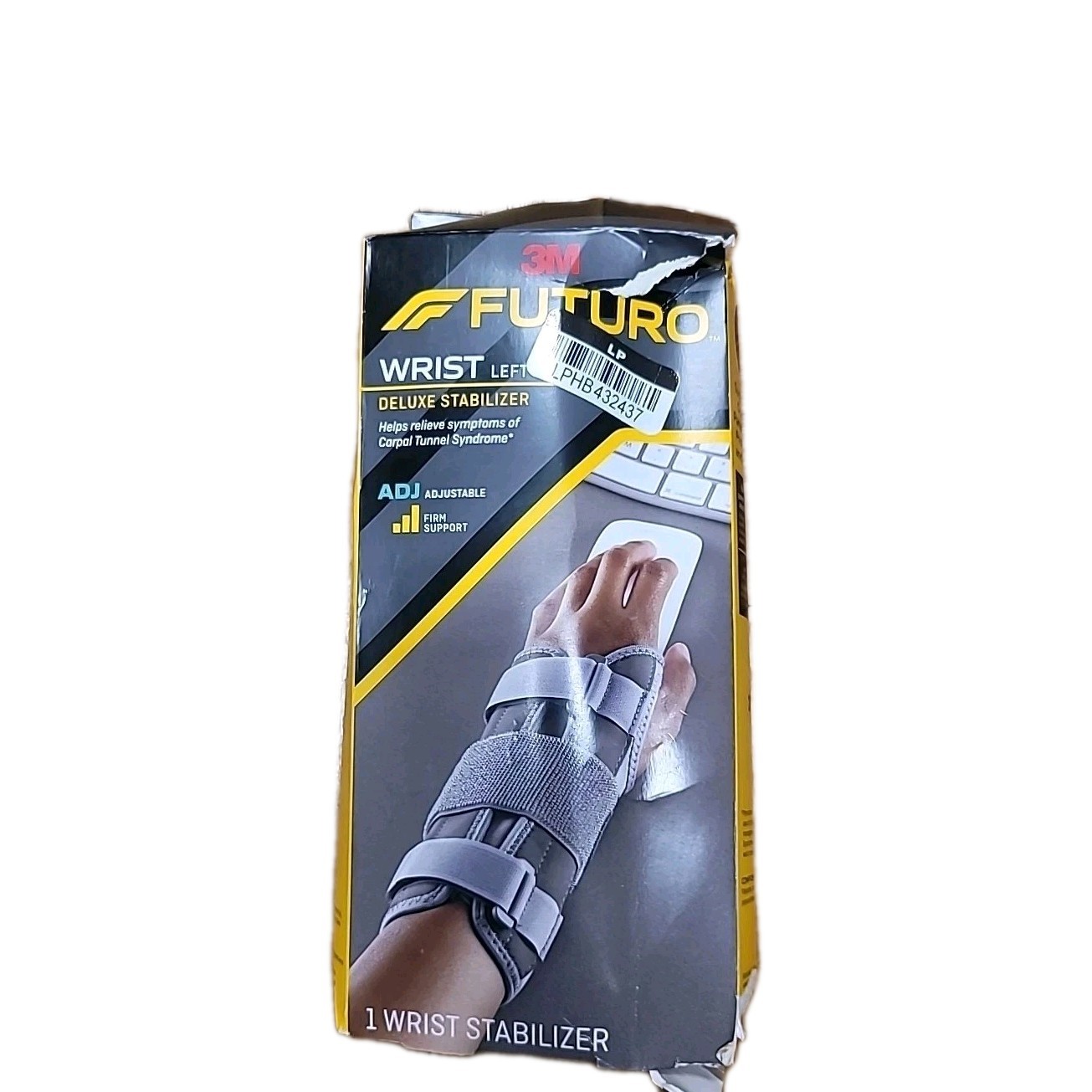3M Futuro Wrist Deluxe Stabilizer LEFT Hand Adjustable Sizing Firm Support Left