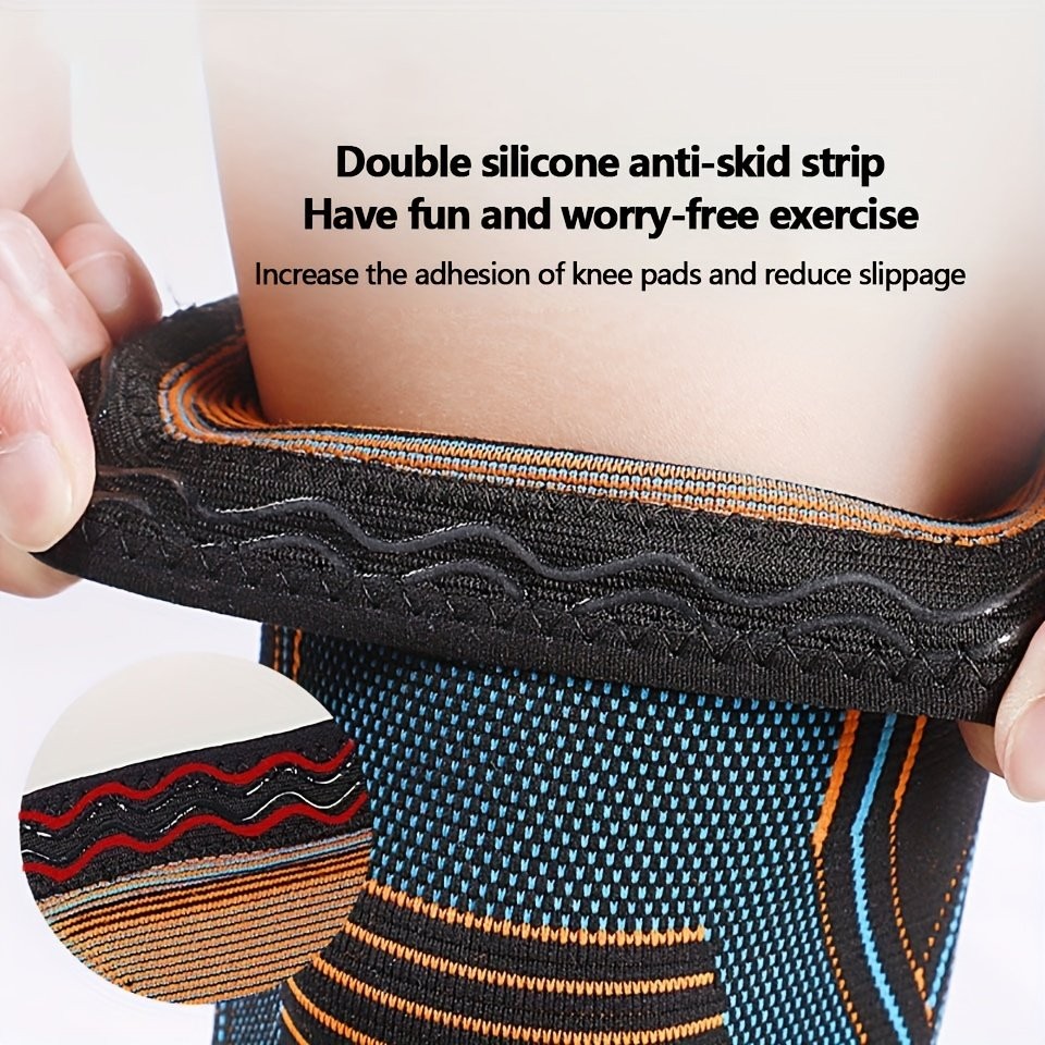 1/2x Compression Knee Sleeves Athletic Knee Covers for Running Knee Pain Sports