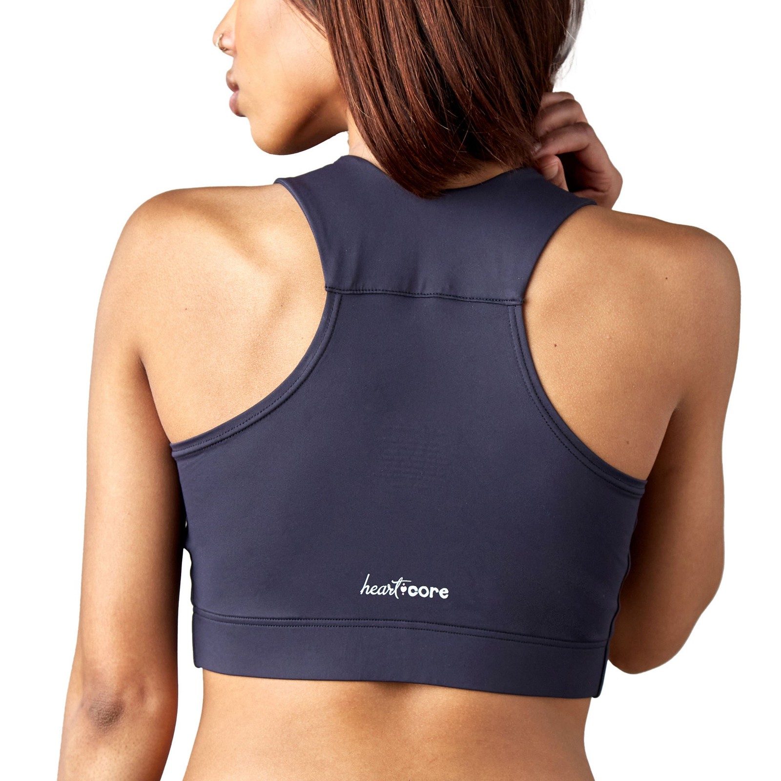 heart&core Serena Bra Post-Surgery Comfortable Racerback Pockets Black Large