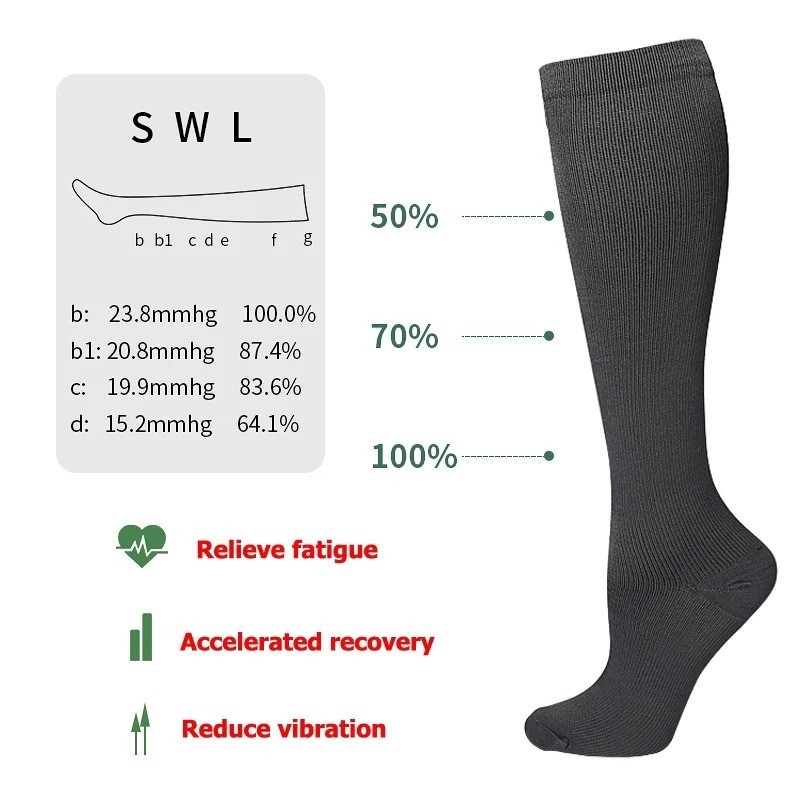 Copper Compression Socks 20-30mmHg Graduated Support Mens Womens S-XXL Wholesale