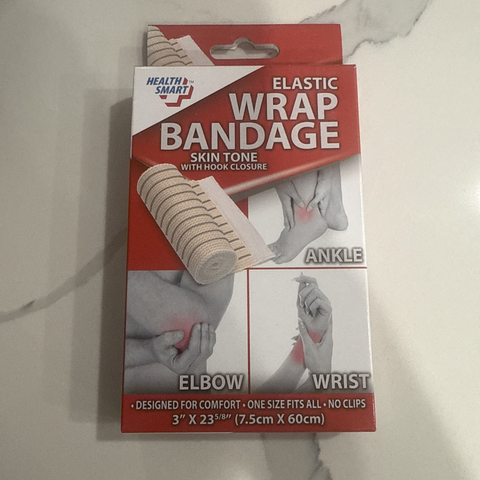 2x Health Smart Elastic Wrist Ankle and Elbow Support Wrap 3” X 23 5/8”