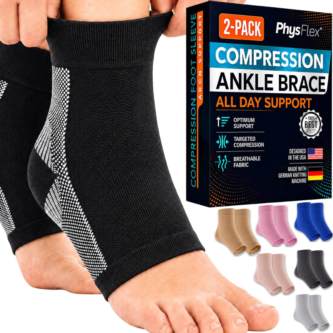 Ankle Brace Socks – Ankle Compression Sleeve – Foot Brace for Women & Men – Tend