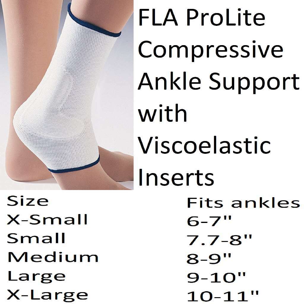 FLA X-Small Compressive Ankle Support w/Viscoelastic Inserts