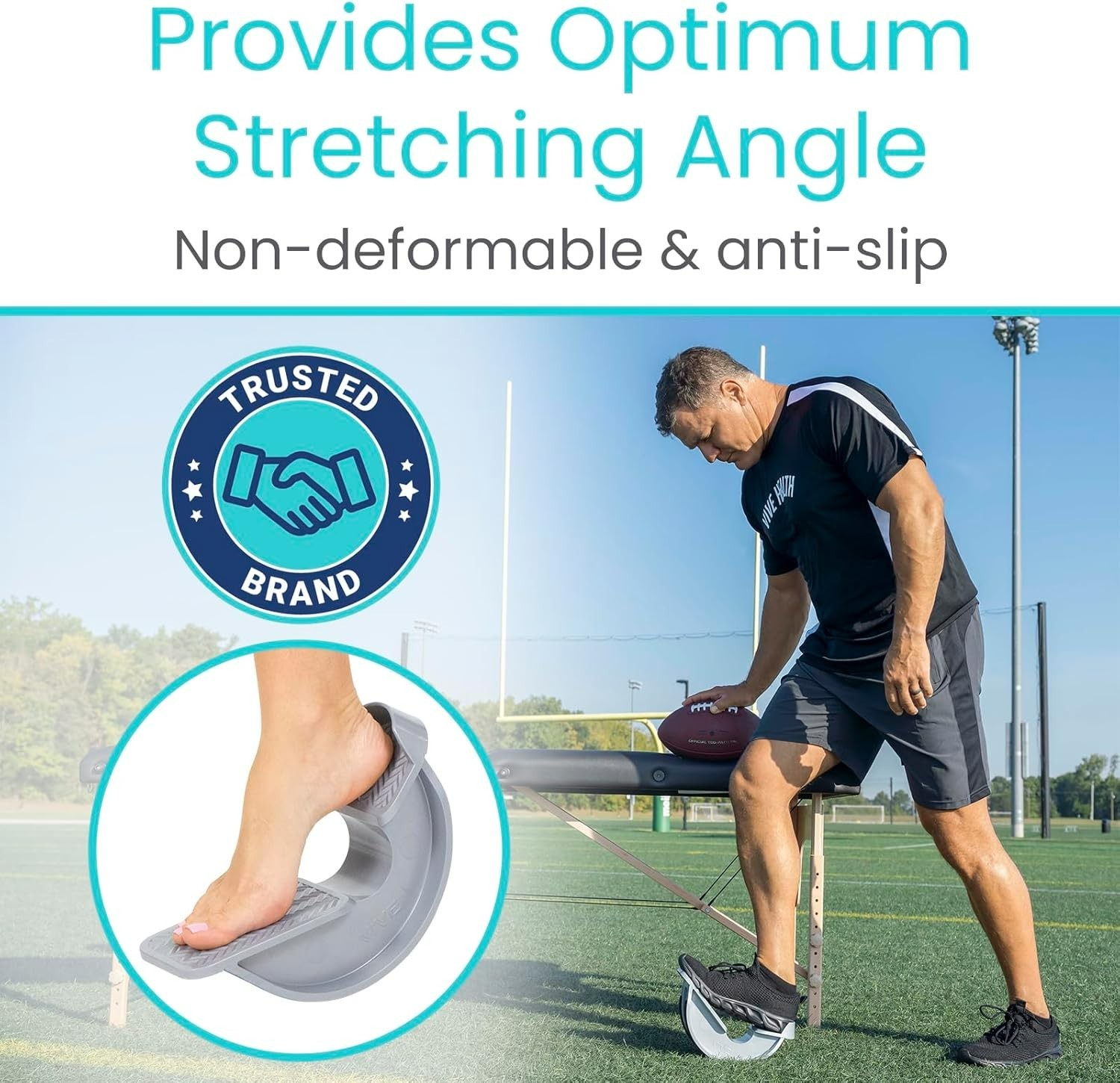Vive Foot Rocker Calf Stretcher Achilles Tendinitis Standard Gray Heel Feet Shin