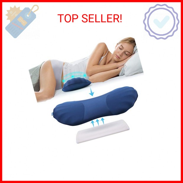 RESTCLOUD Adjustable Lumbar Support Pillow for Sleeping Memory Foam Back Support