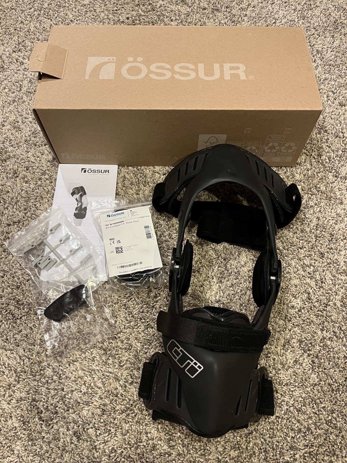 NEW Össur CTi Right Knee ACL Brace – Small – AccuTrac Hinge B-238500112