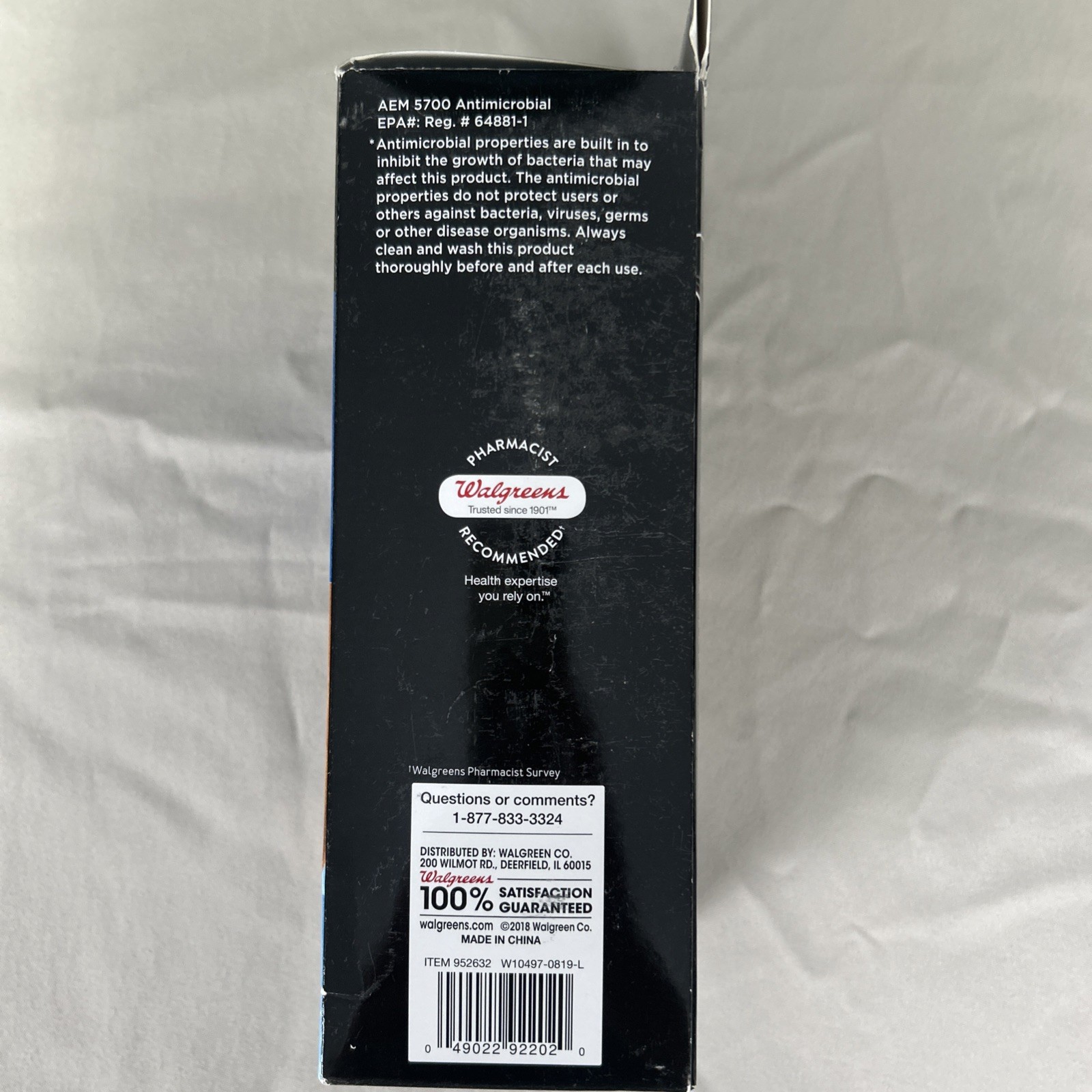Walgreens Copper Comfort Back Support Black