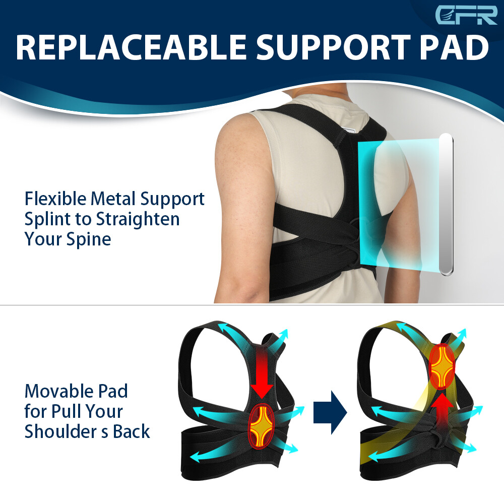 Posture Corrector Shoulder Brace Back Support Strap Belt Fortemotus Women Men