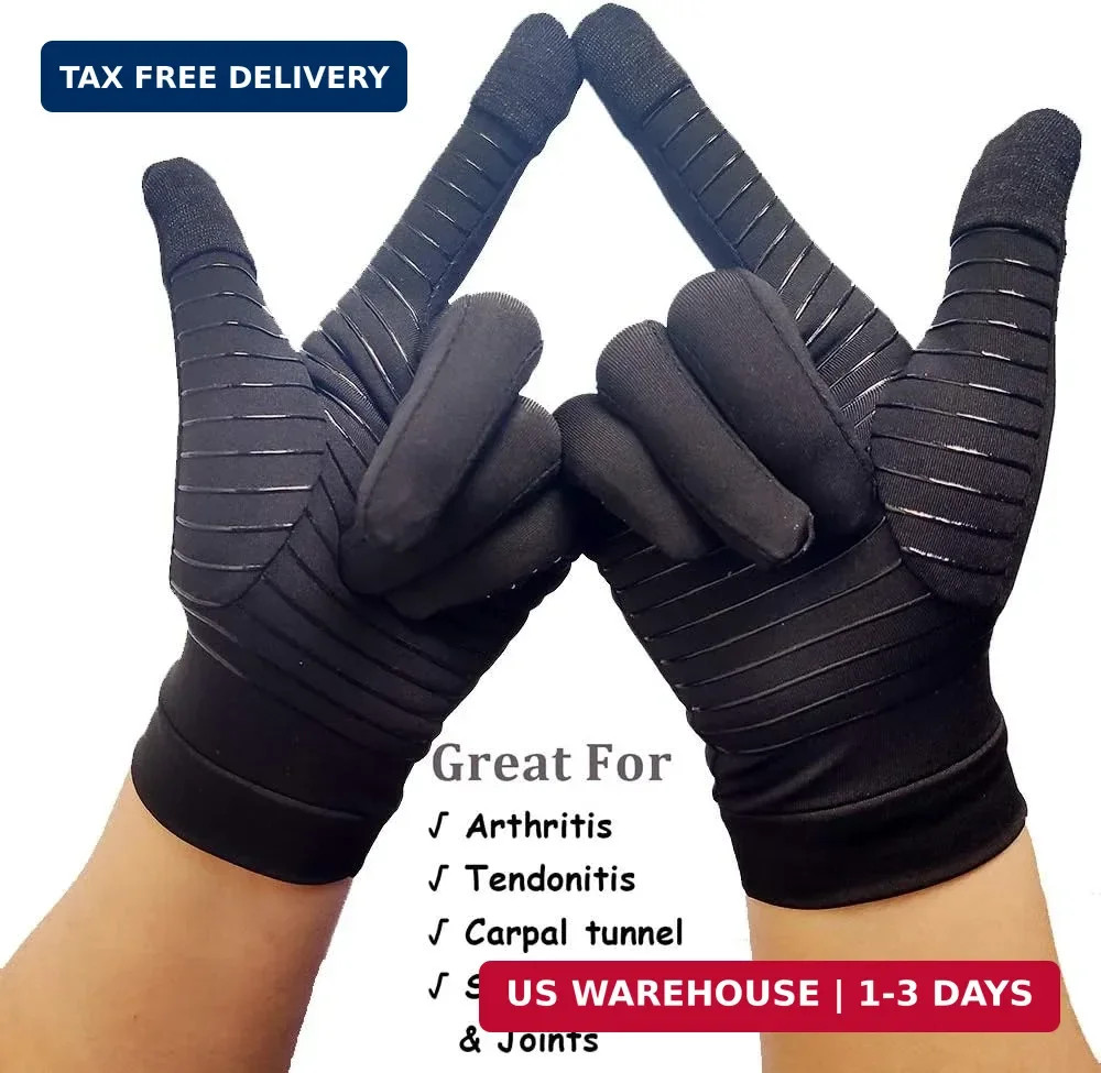 Full Finger Arthritis Gloves Copper Infused Compression Gloves for Arthritis