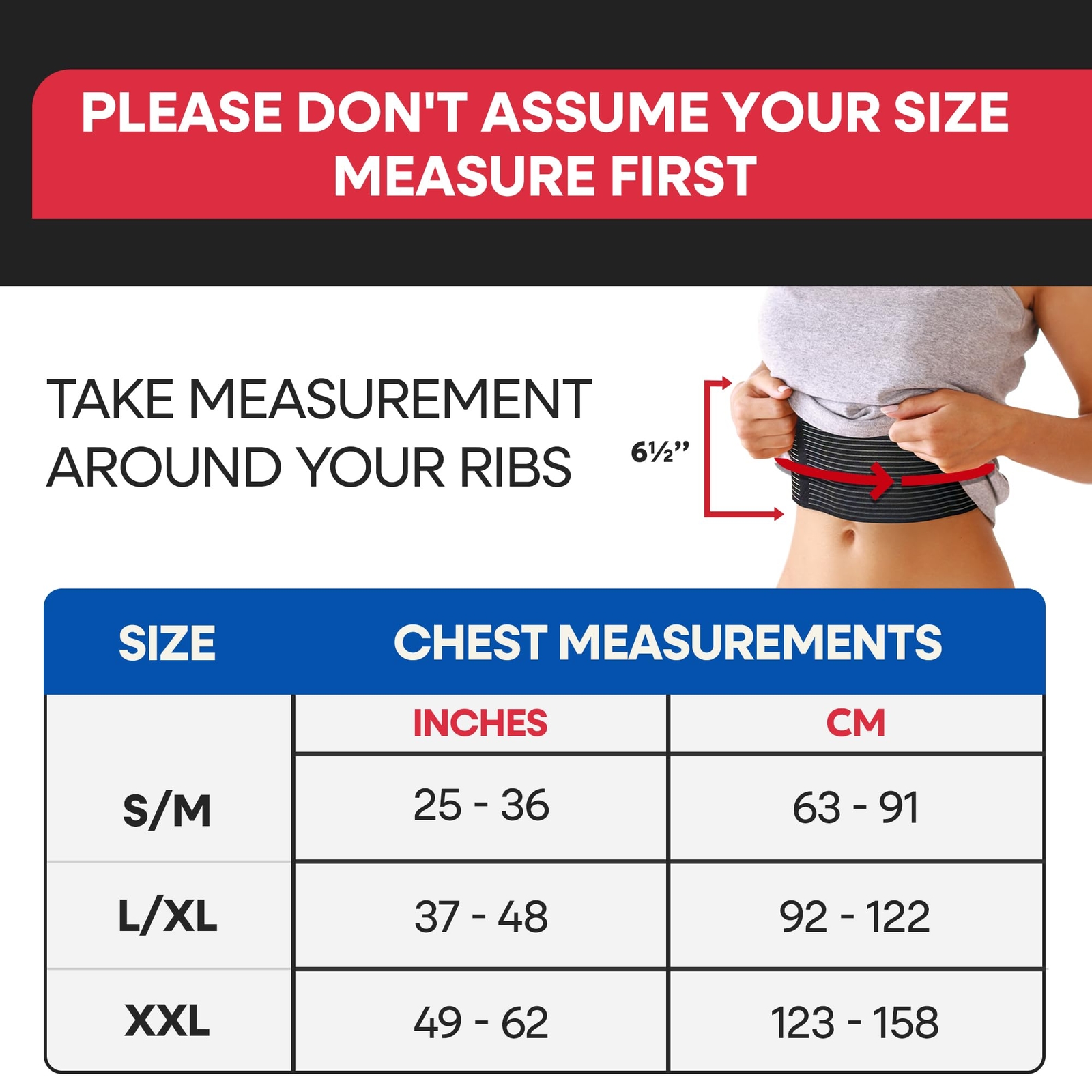 Rib Brace Chest Binder | Rib Belt to Reduce Rib Cage Pain | Chest Compression…
