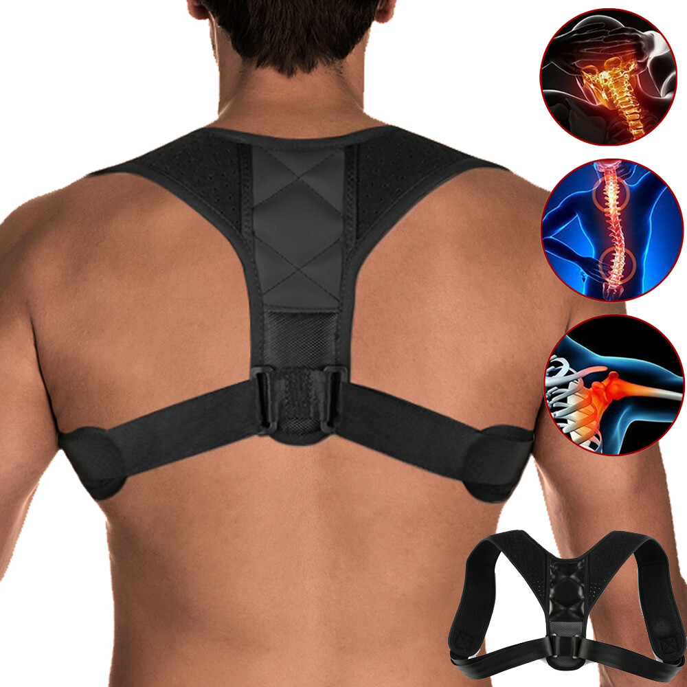 Corrector de postura soporte de espalda para hombres y mujeres 35″-44″ ajustable