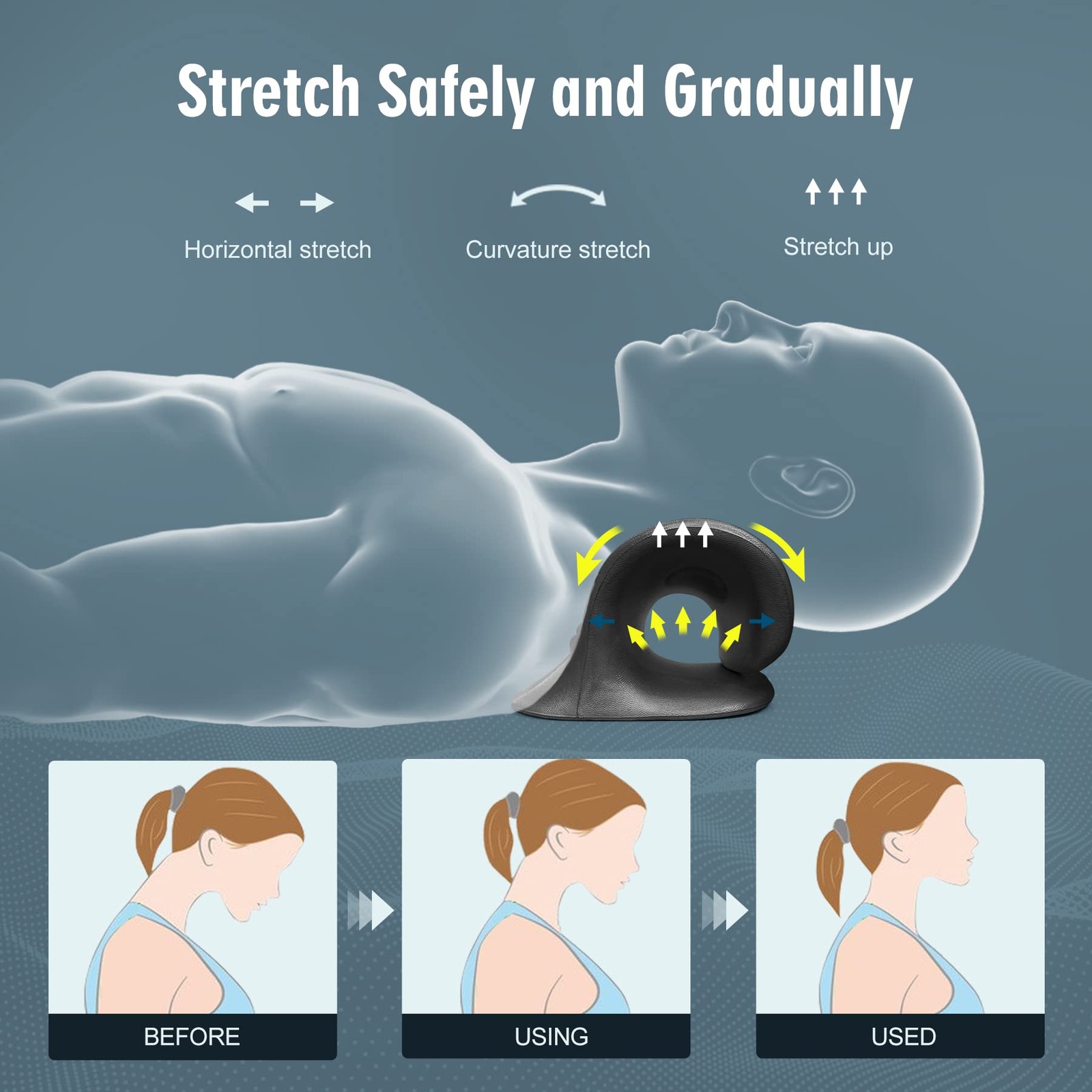 ComfortLife Neck Stretcher for Pain Relief, Neck and Shoulder Relaxer Cervica…