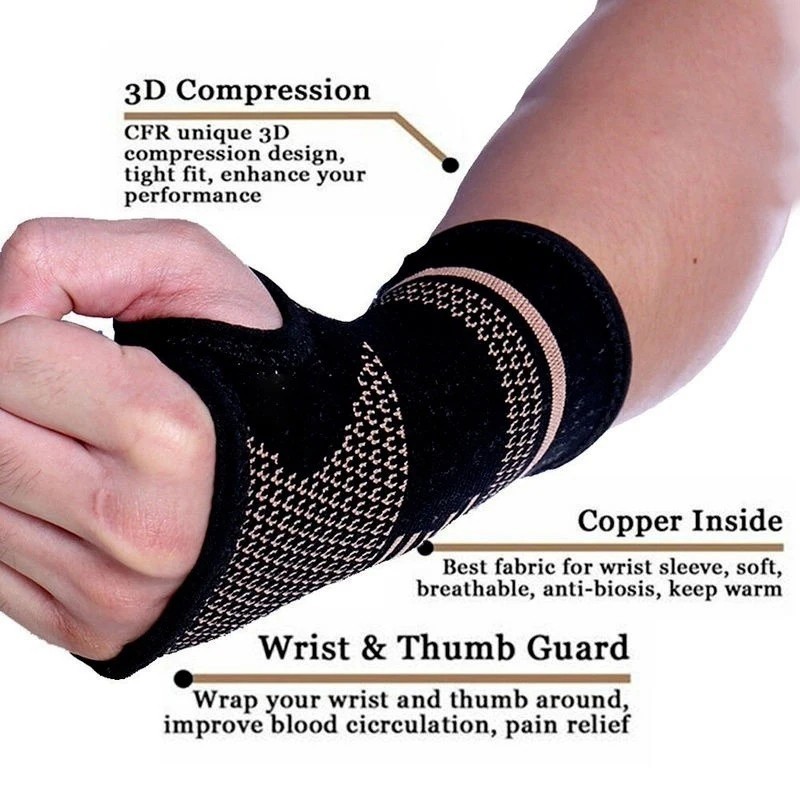 Wrist Hand Support Brace Carpal Tunnel Sprain Arthritis Gym Sports Right / Left