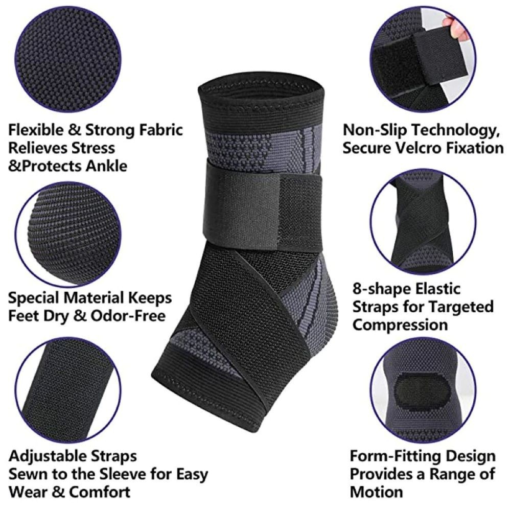 Adjustable Ankle Support Brace for Men Women Prevent Sprain Sports Protection